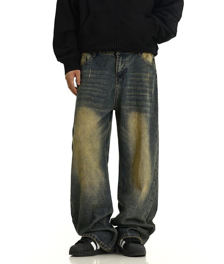 RT No. 11953 WASHED BLUE DENIM STRAIGHT JEANS Product Image