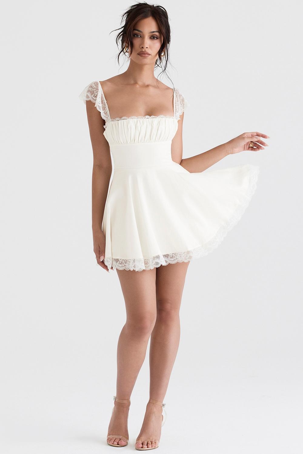 Kaia  ivory a-line mini dress Product Image