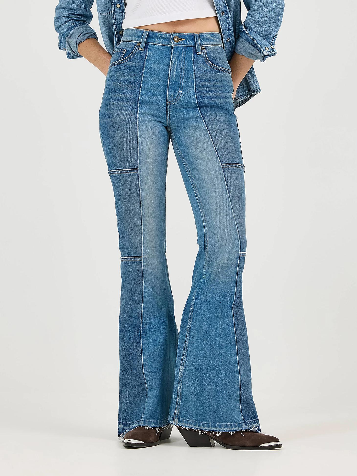 Women's High Rise Pieced Flare Jean | Women's Jeans | Lee® Product Image