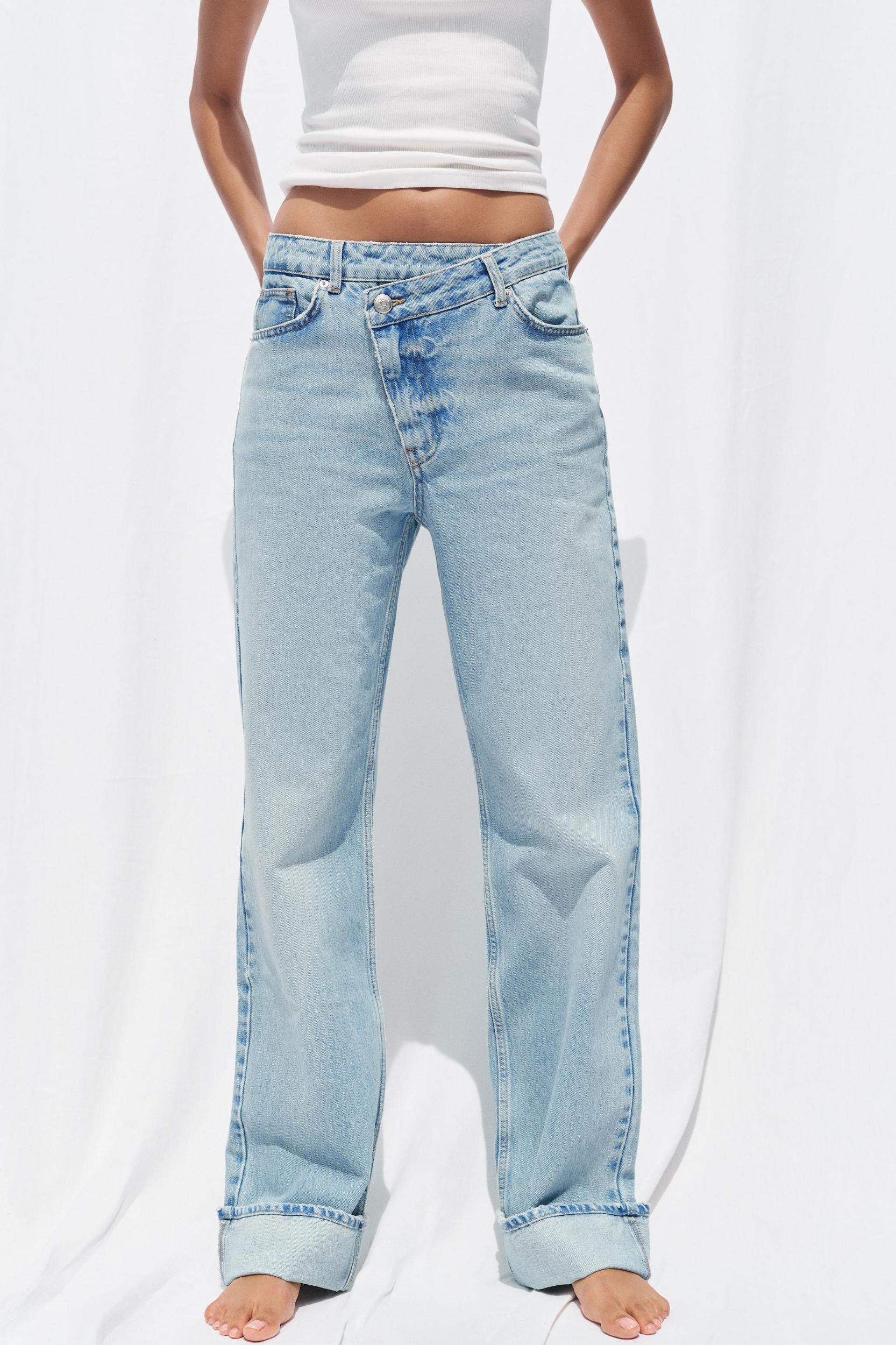 Z1975 STRAIGHT FULL LENGTH HIGH WAIST WRAPAROUND WAIST JEANS Product Image