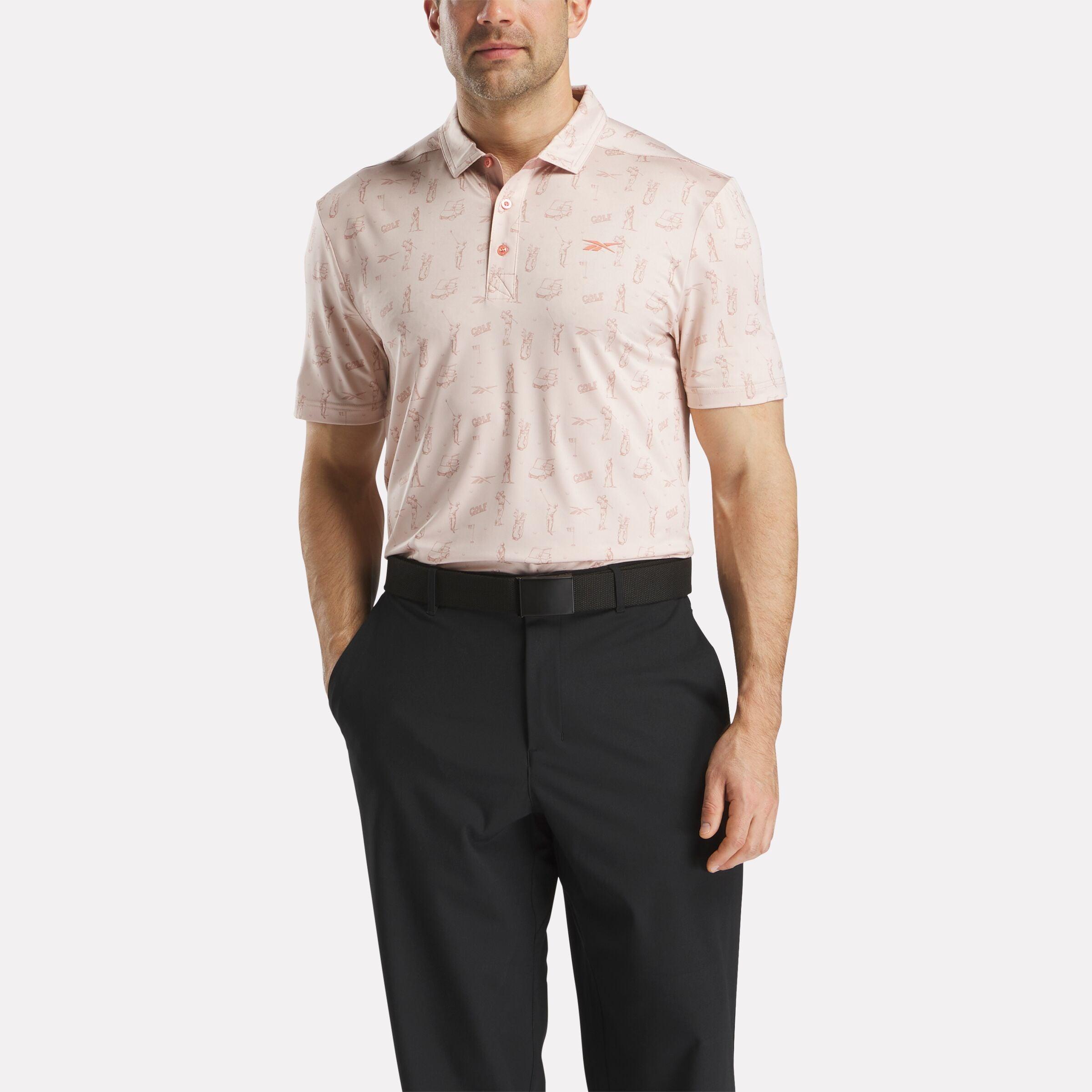 Short Sleeve Tournament Etching Print Polo Shirt Male Product Image