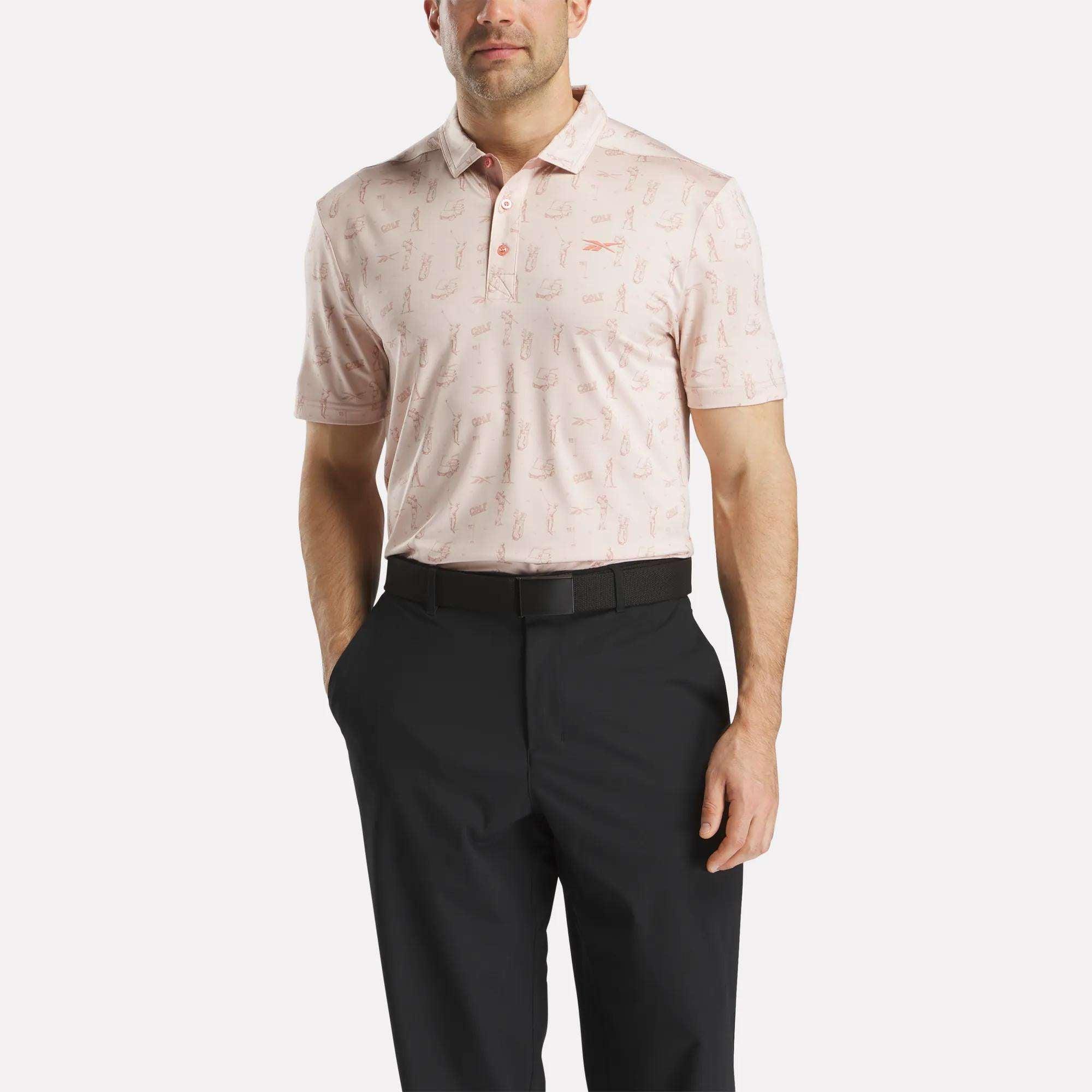 Short Sleeve Tournament Etching Print Polo Shirt Male Product Image