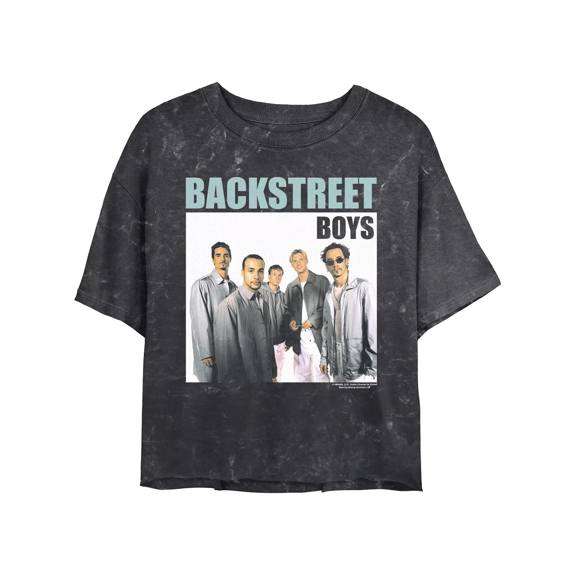 Juniors Backstreet Boys Headliners Crop Top Mineral Wash Graphic Tee, Womens Product Image