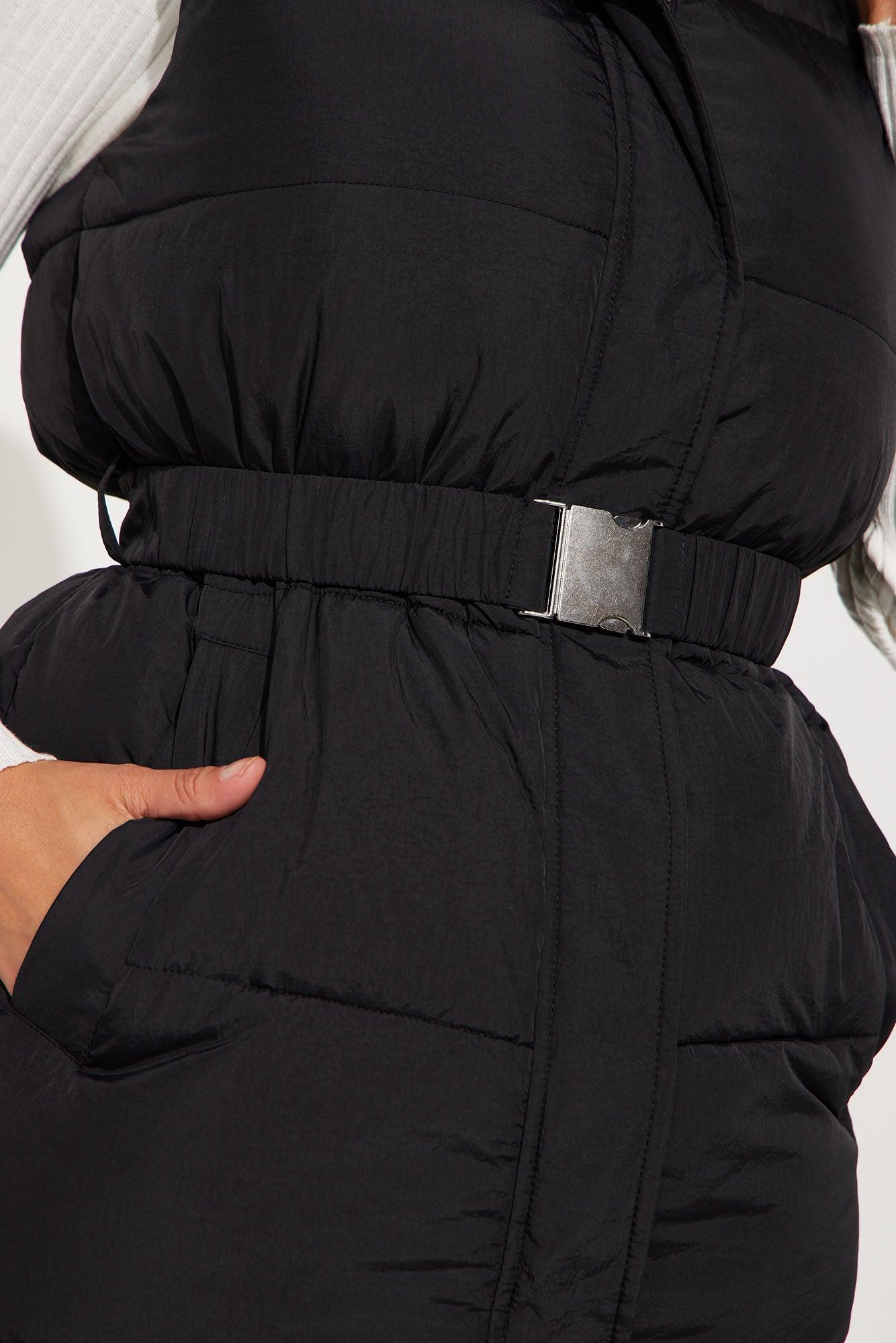 Hold You Down Puffer Vest - Black Product Image