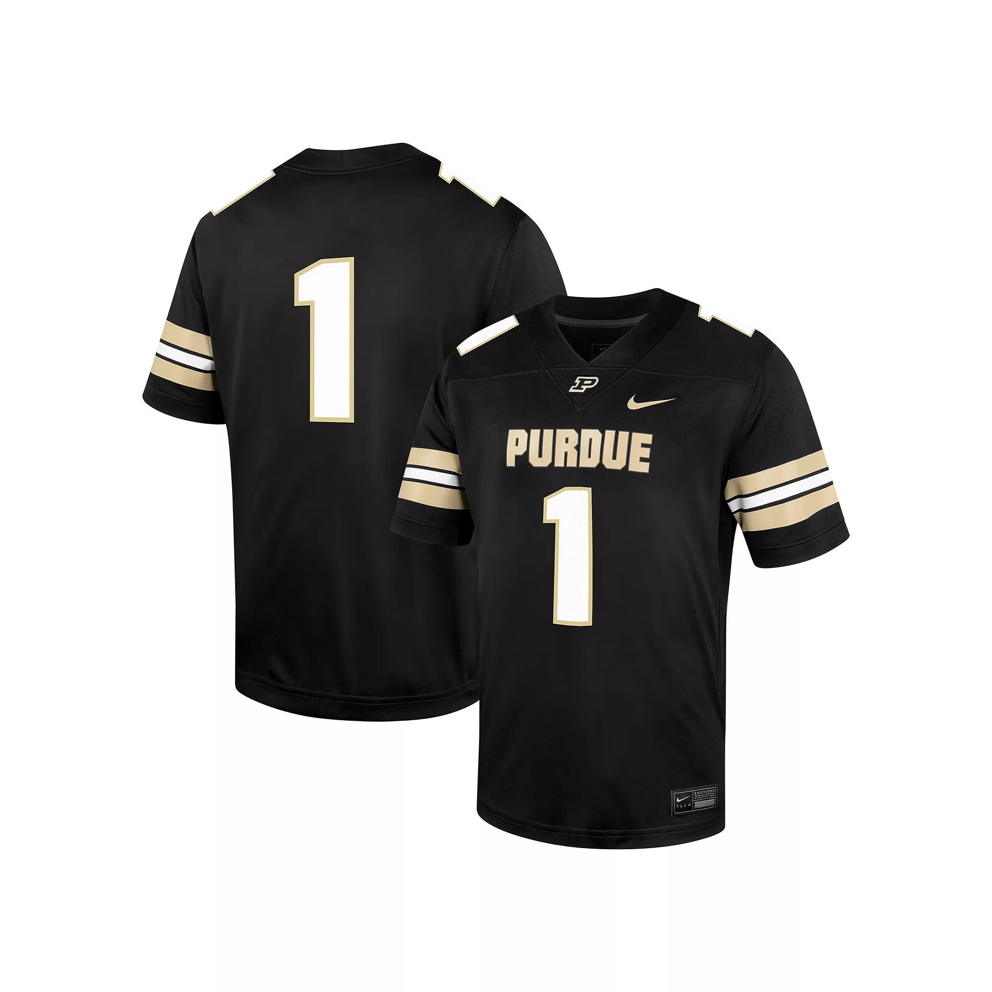 Men's Nike #1 Black Purdue Boilermakers Untouchable Football Jersey,  Product Image