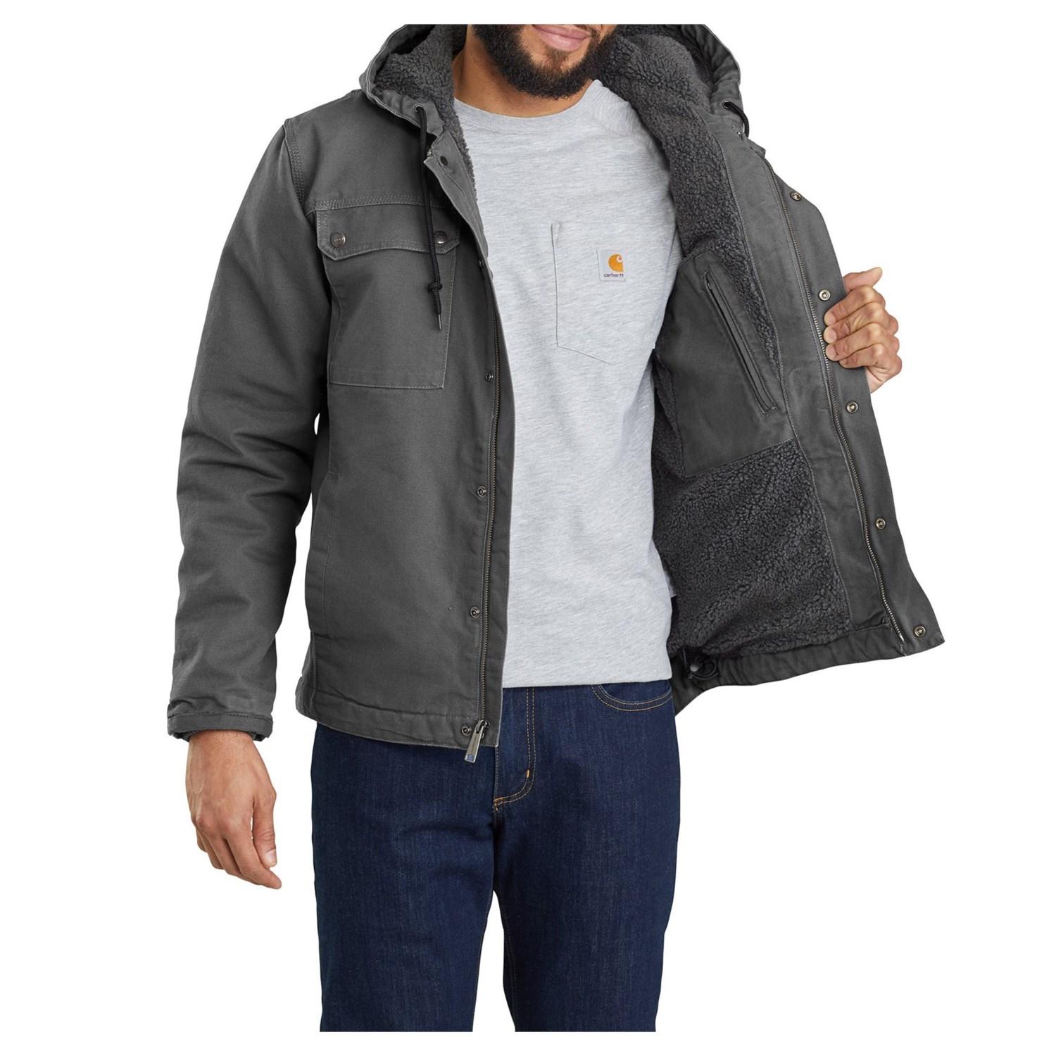 Carhartt 103826 Big and Tall Relaxed Fit Washed Duck Utility Jacket - Sherpa Lined, Factory Seconds Product Image