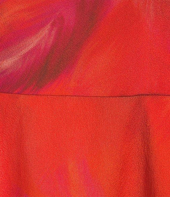 Muse by Marchesa Hibiscus One Shoulder Printed Organza Dress Product Image