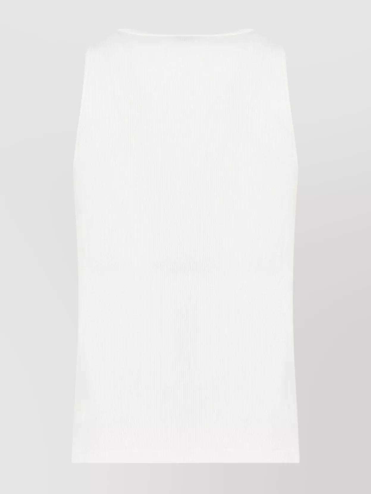 BOTTEGA VENETA Slim Fit Cotton T-shirt In White Product Image