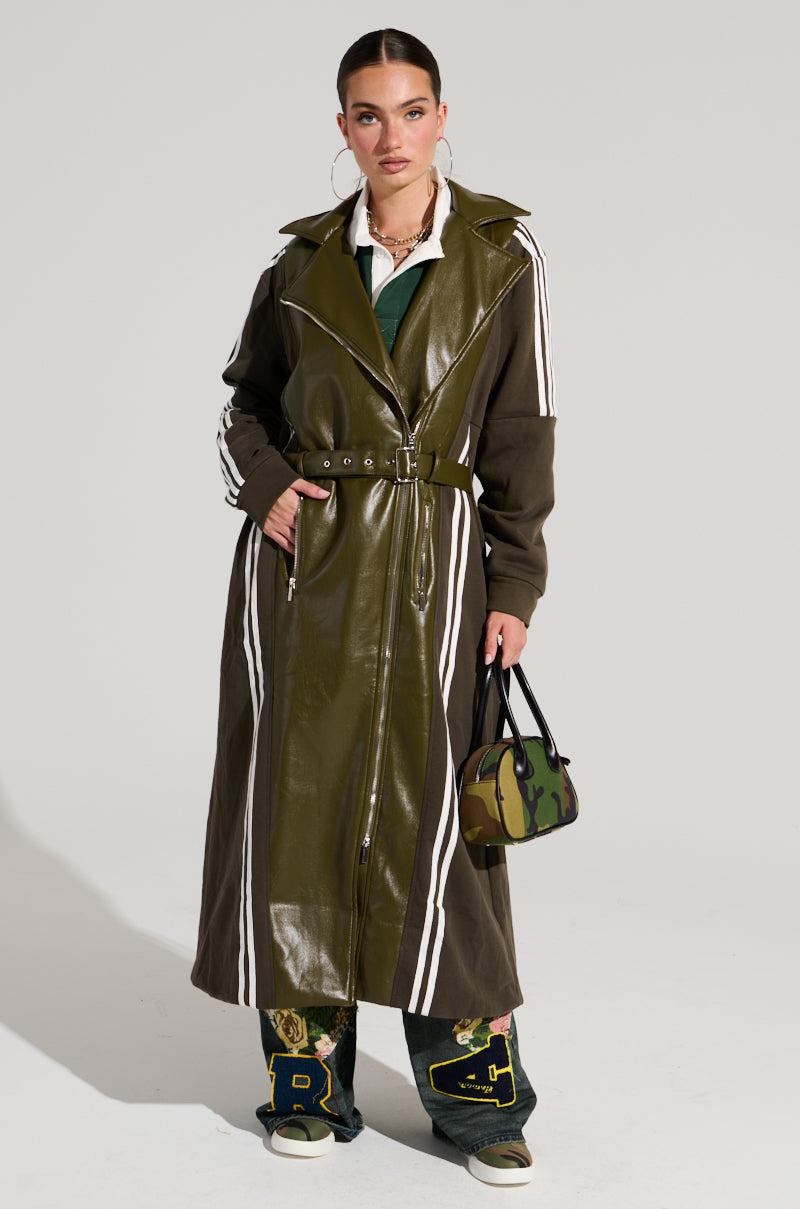 HADLEY MIXED MEDIA TRENCH Product Image