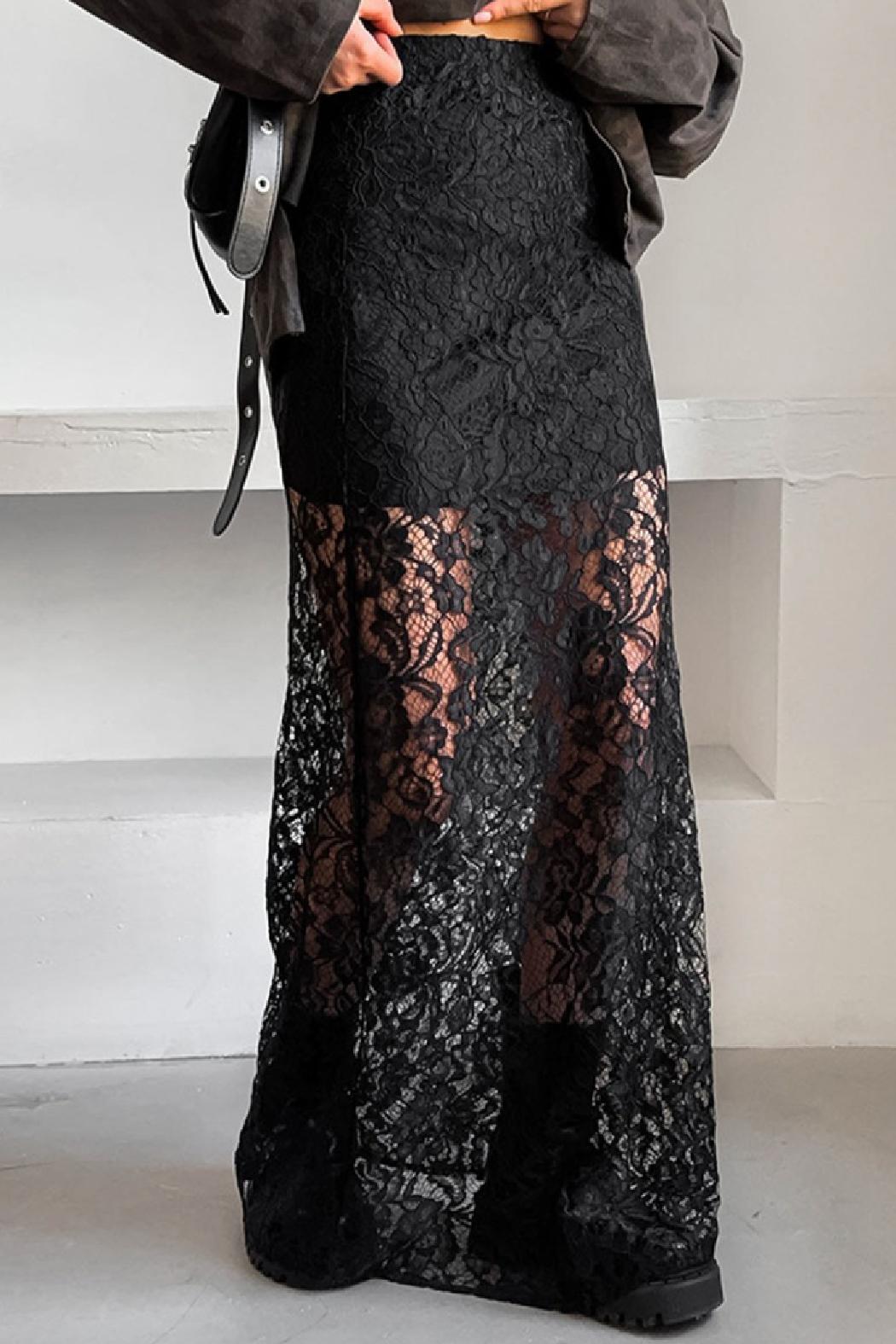 Lace Maxi Skirt Product Image