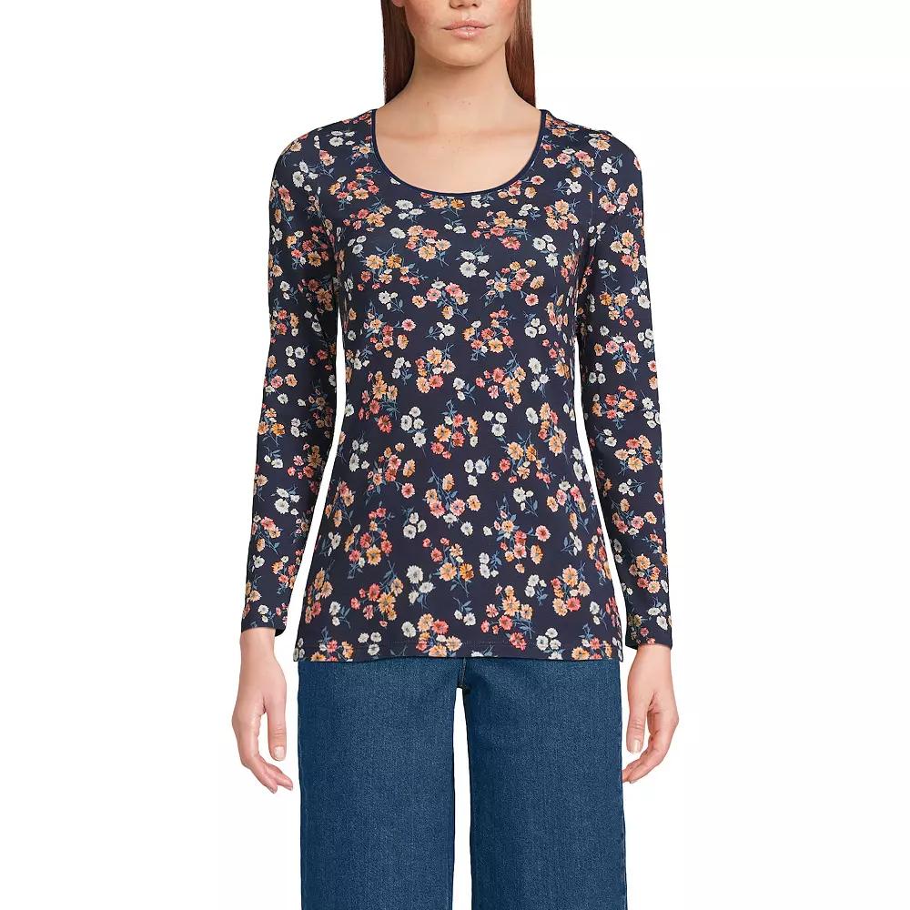 Petite Lands' End Jersey Scoopneck T-Shirt, Women's,  Product Image