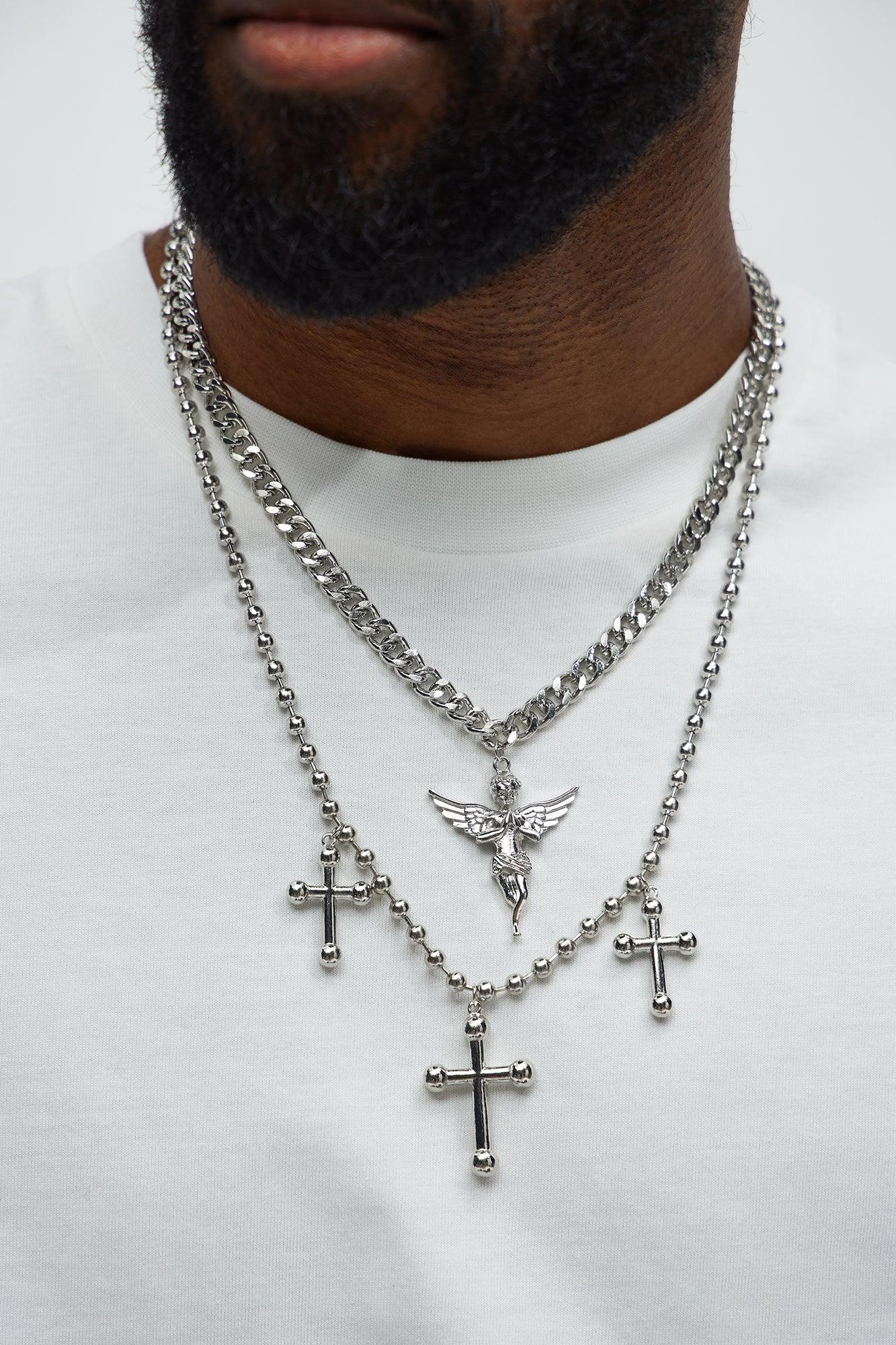 Glacier Cross Necklace  - Silver Product Image