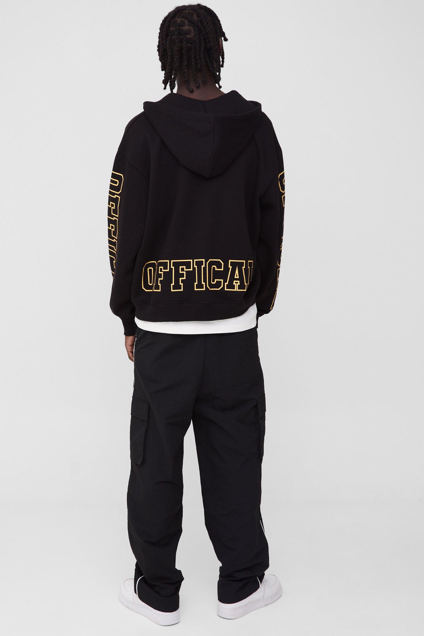 Oversized Boxy Official Zip Through Hoodie | boohooMAN USA Product Image