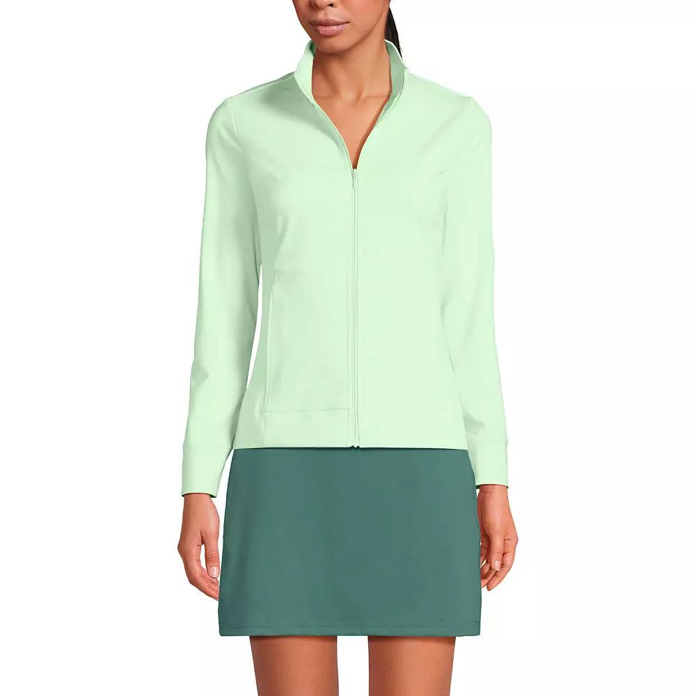 Women's Lands' End Long Sleeve High Impact Front Zip Jacket,  Product Image