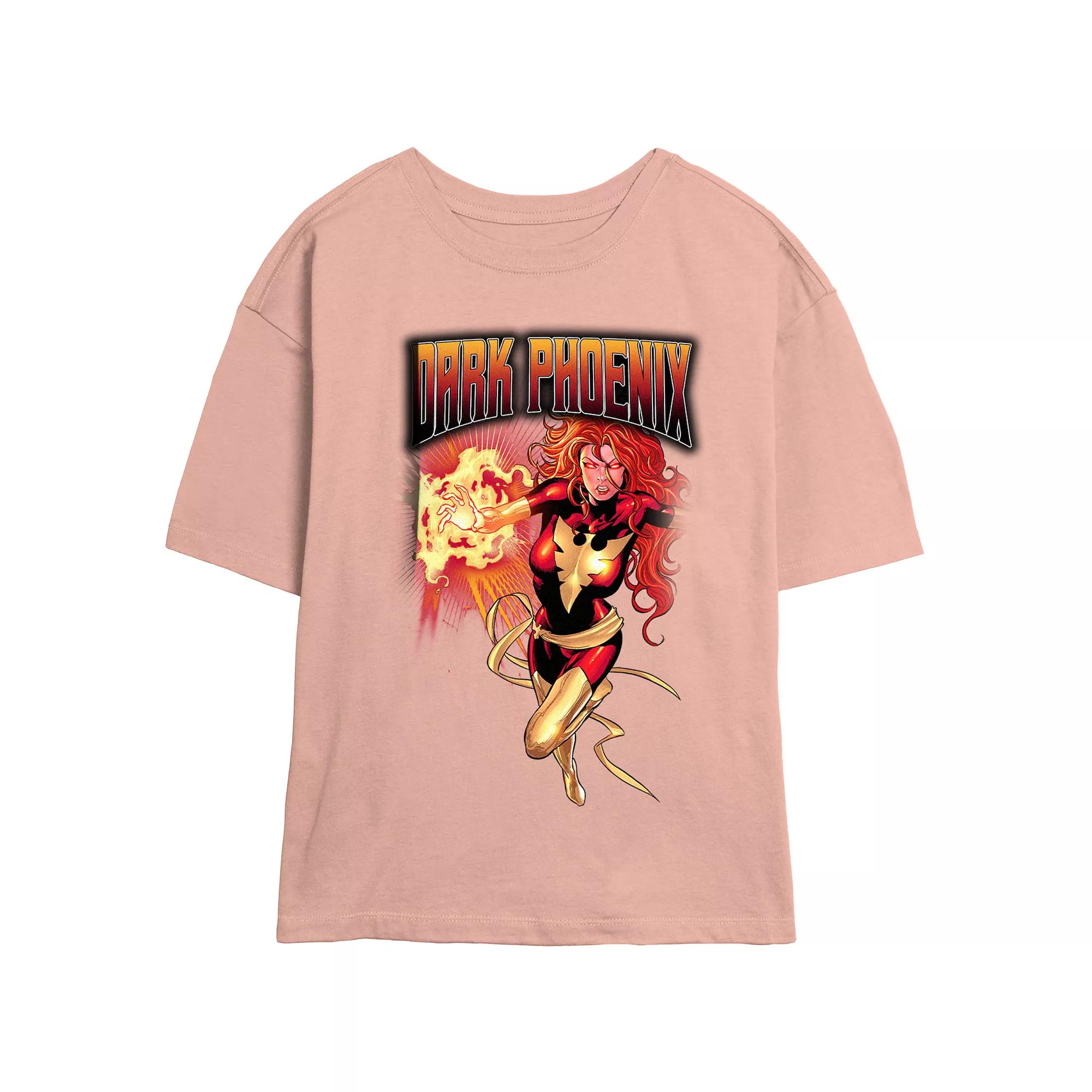 Juniors' X-Men Dark Phoenix Poster Skimmer Graphic Tee, Girl's, Size: XL, Pink Product Image