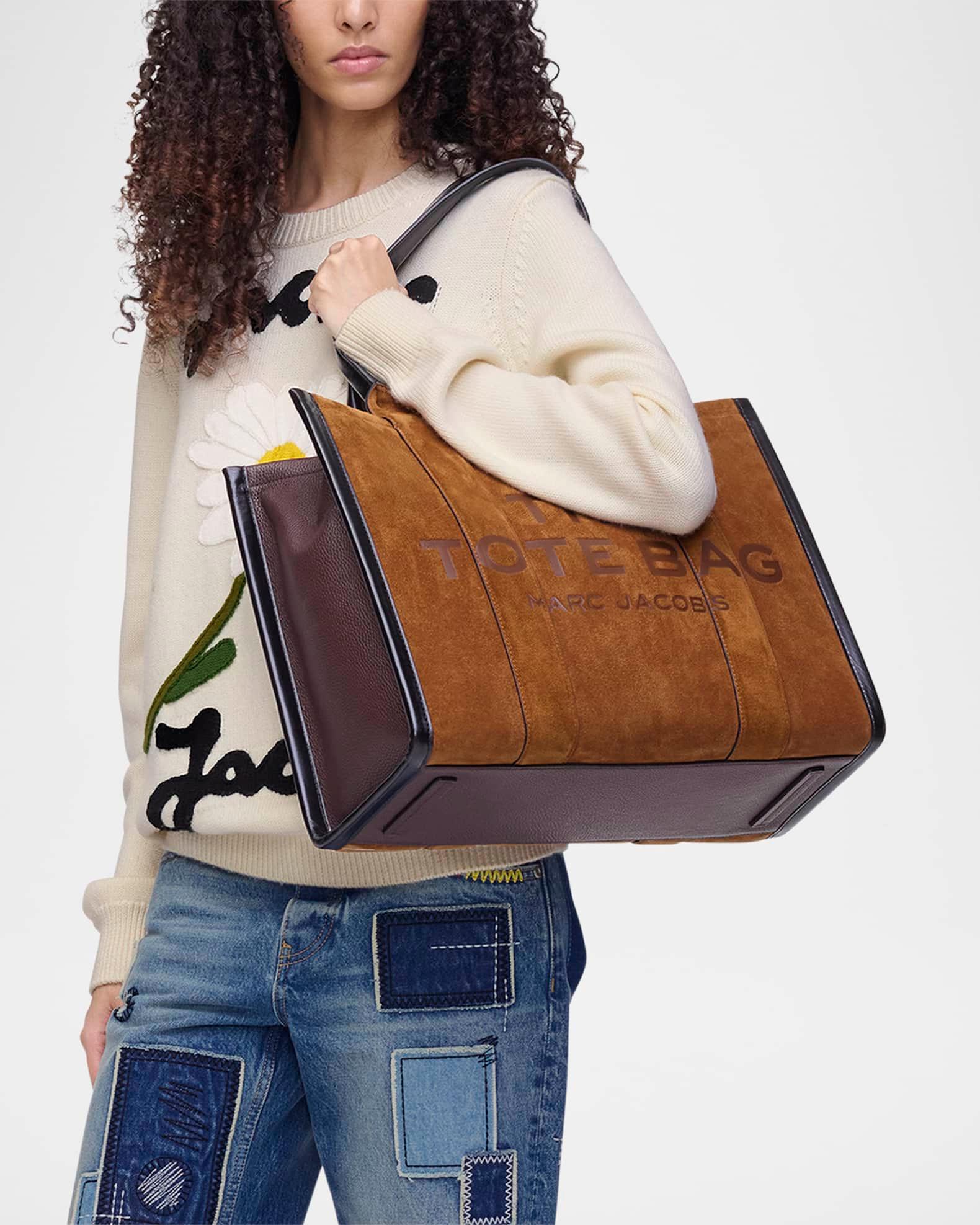 The Large Leather & Suede Tote Bag Product Image