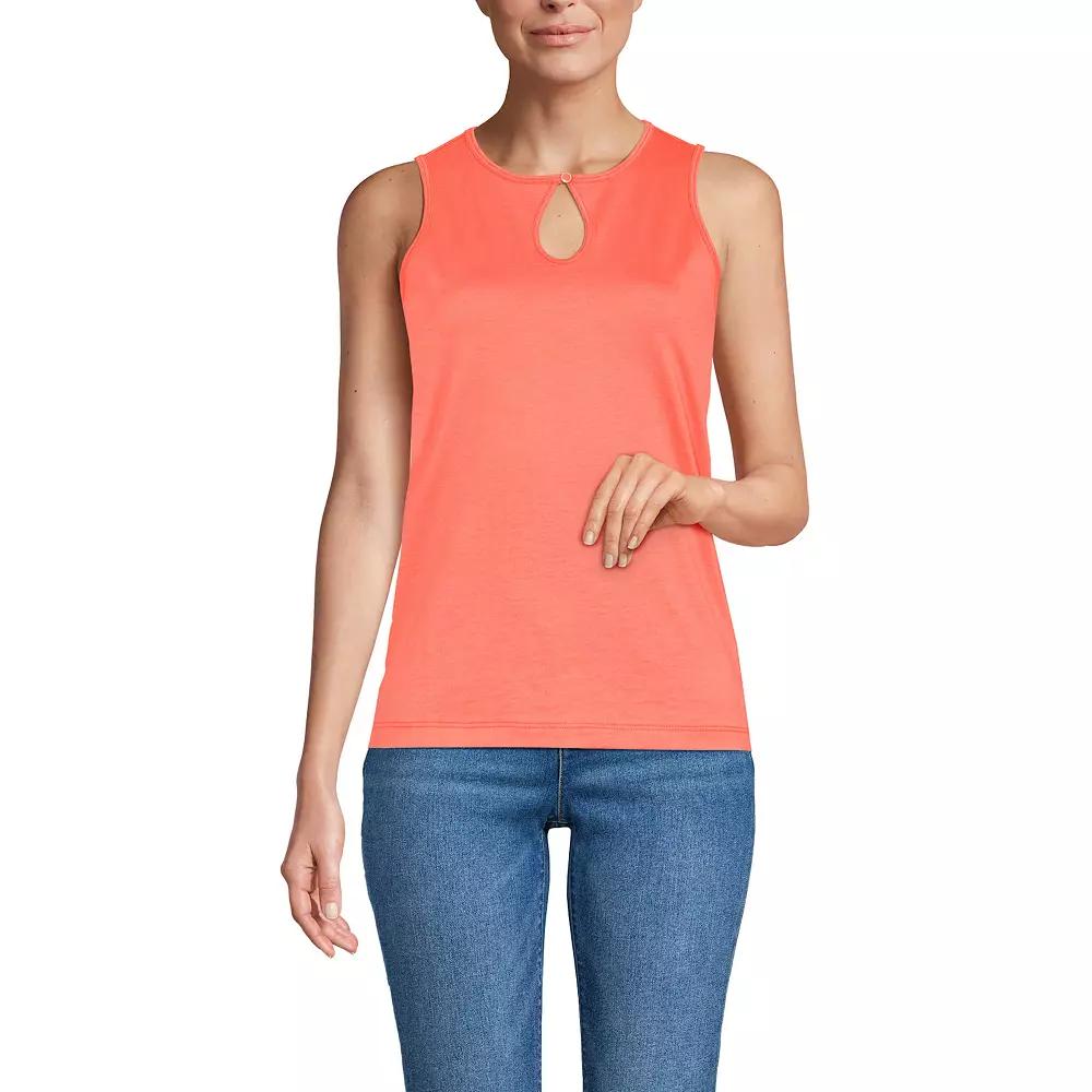 Women's Lands' End Supima Keyhole Tank Top,  Product Image