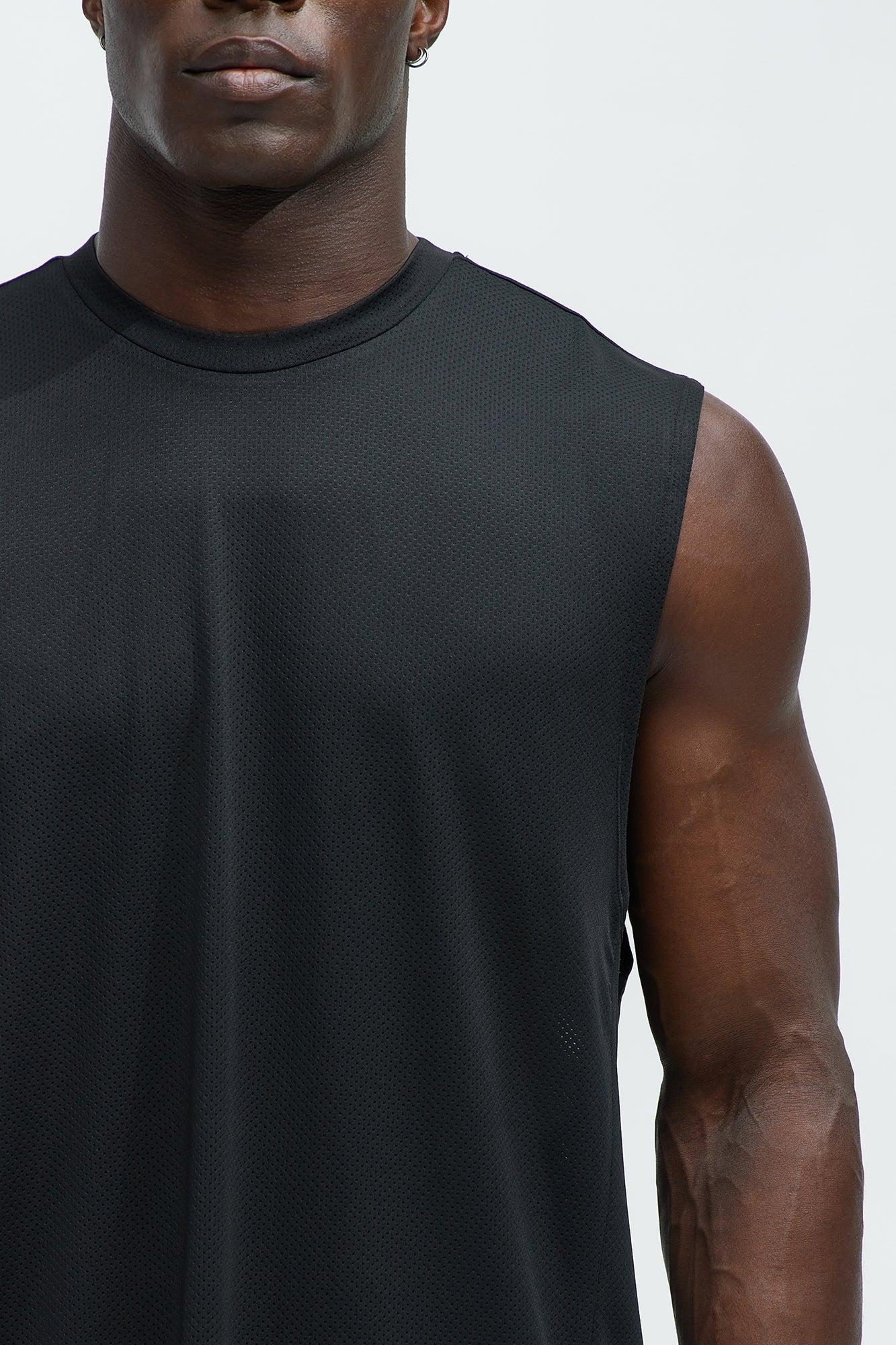 Vital Active Cut Off Tee - Black Product Image