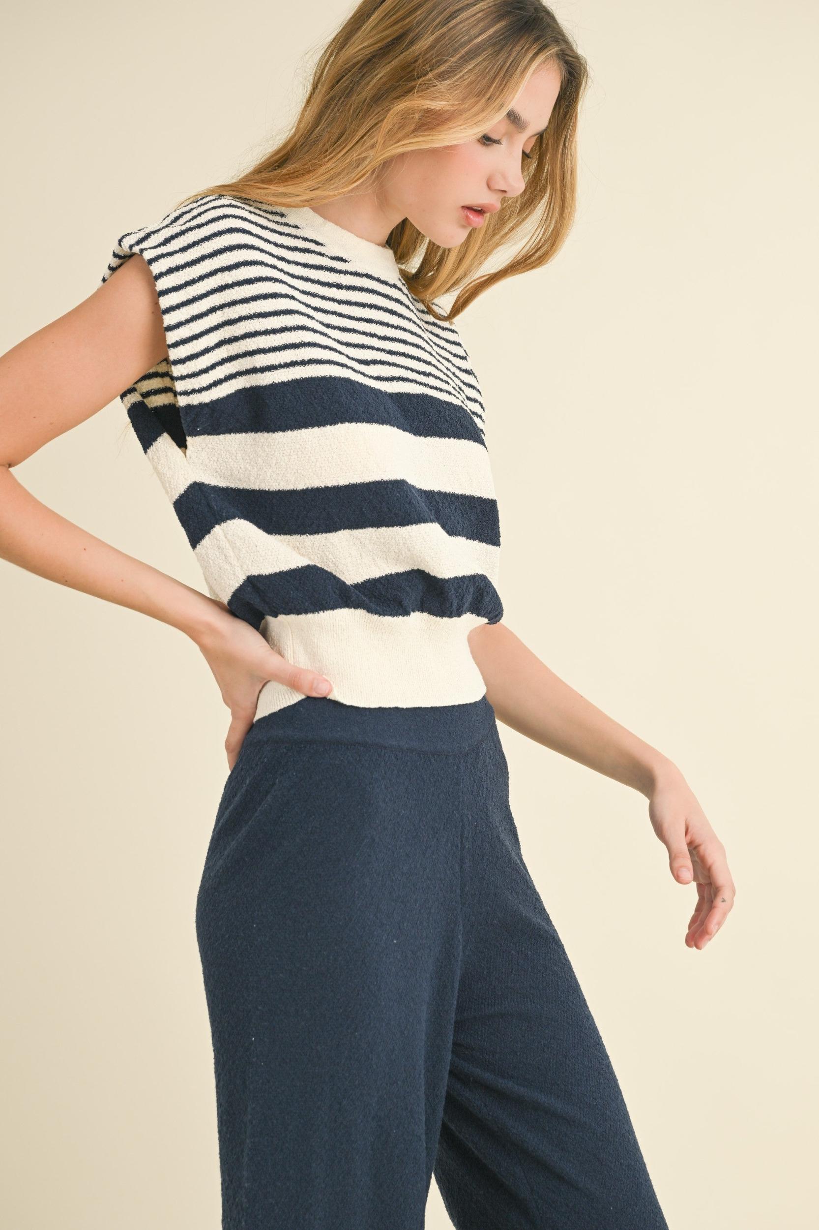 Stripe Knitted Top Product Image