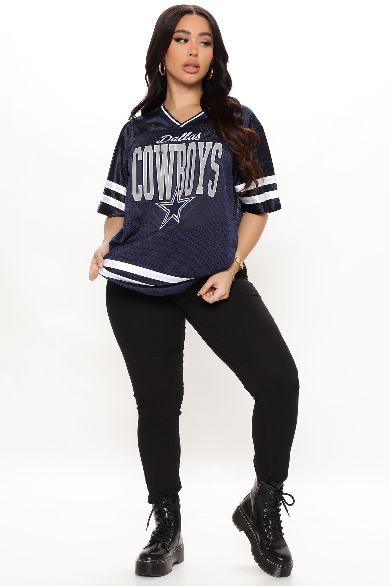 NFL Ain't No Rookie Cowboys Mesh Top - Navy Product Image