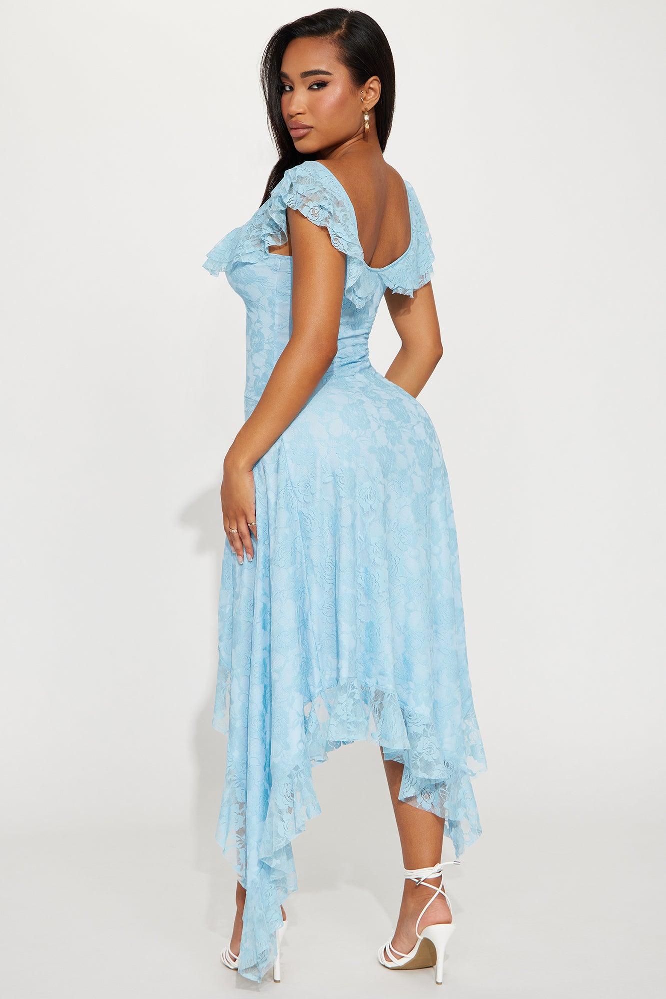 Lacie Lace Maxi Dress - Light Blue Product Image