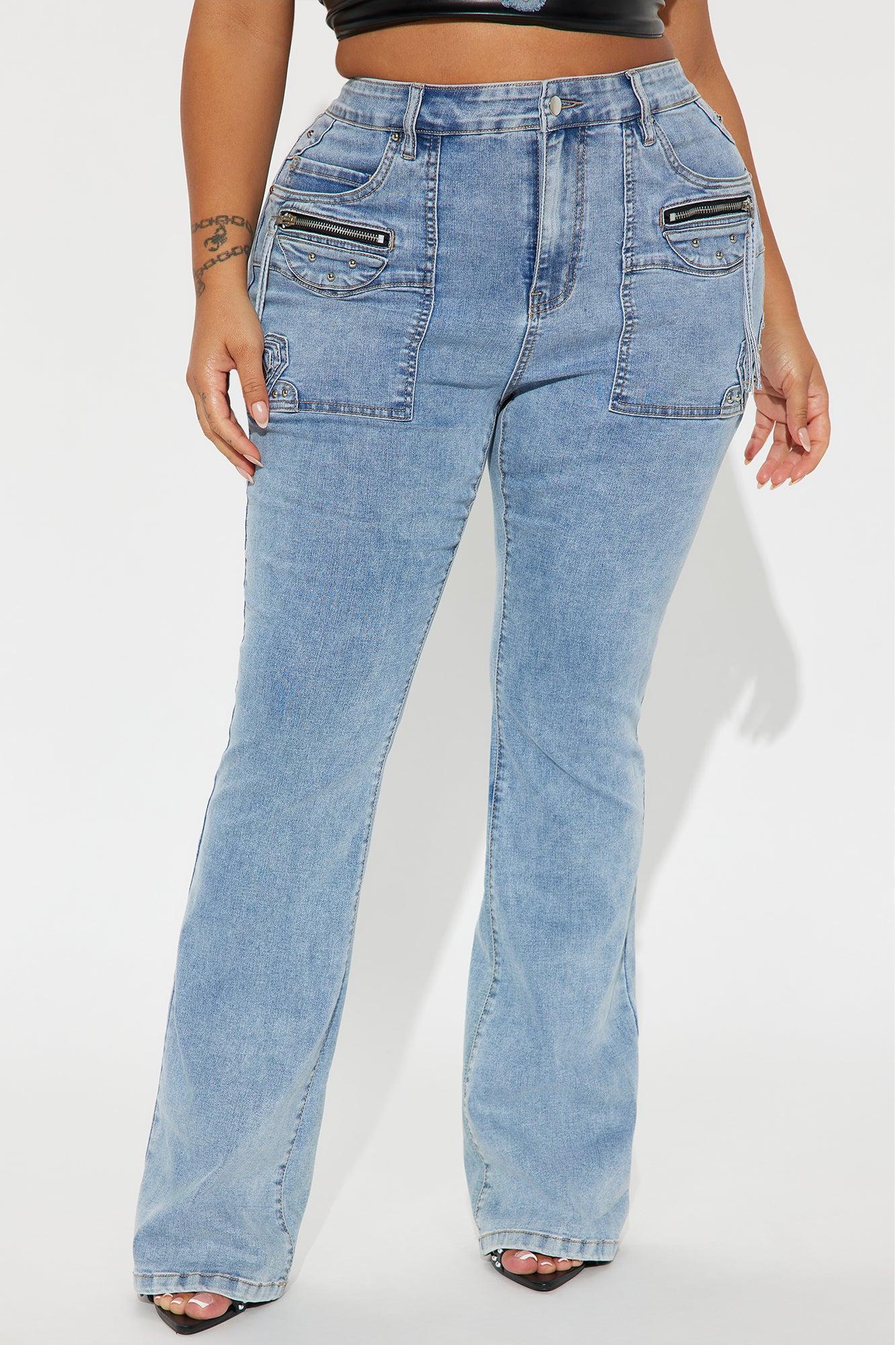 Get Through It Stretch Bootcut Jeans - Light Wash Product Image
