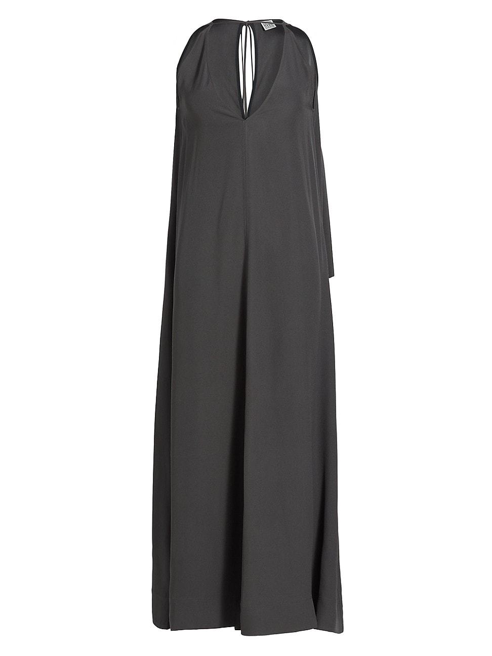 Womens Crepe T-Strap Maxi Dress Product Image