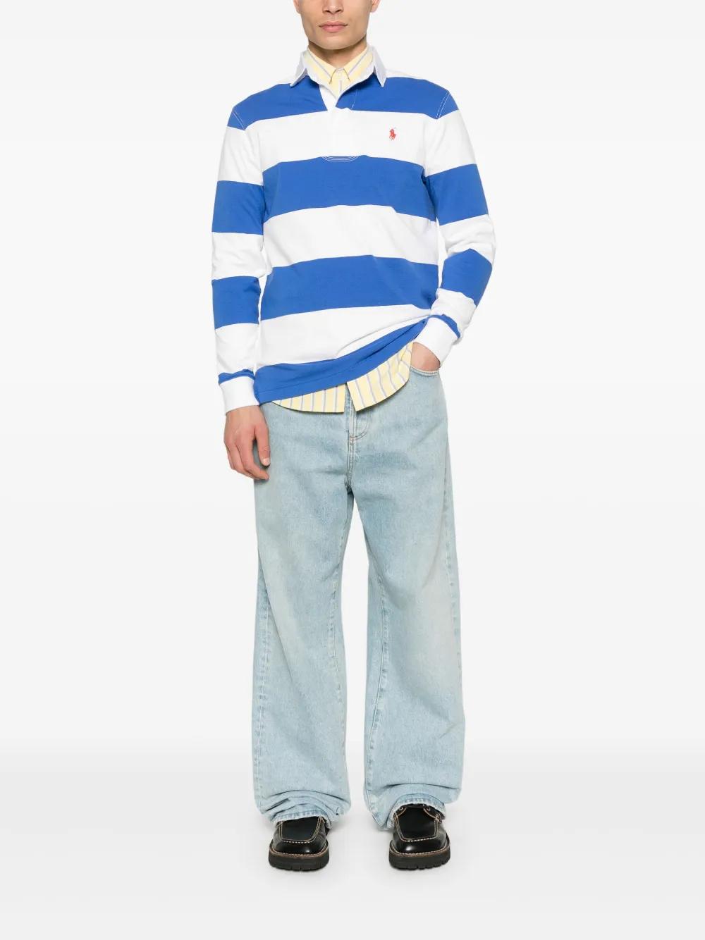 striped polo shirt Product Image