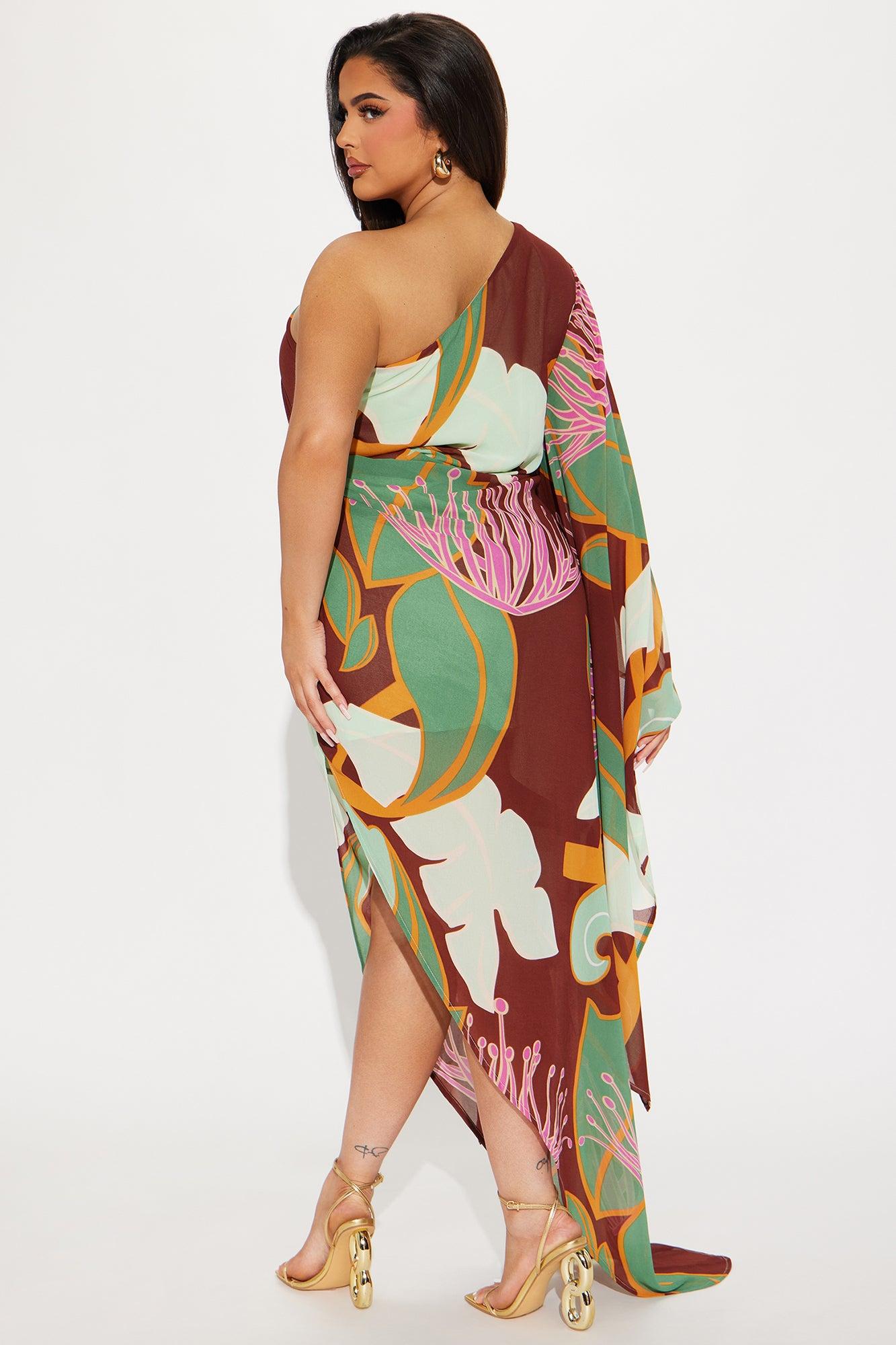 Time Of Your Life Maxi Dress - Chocolate/Combo Product Image