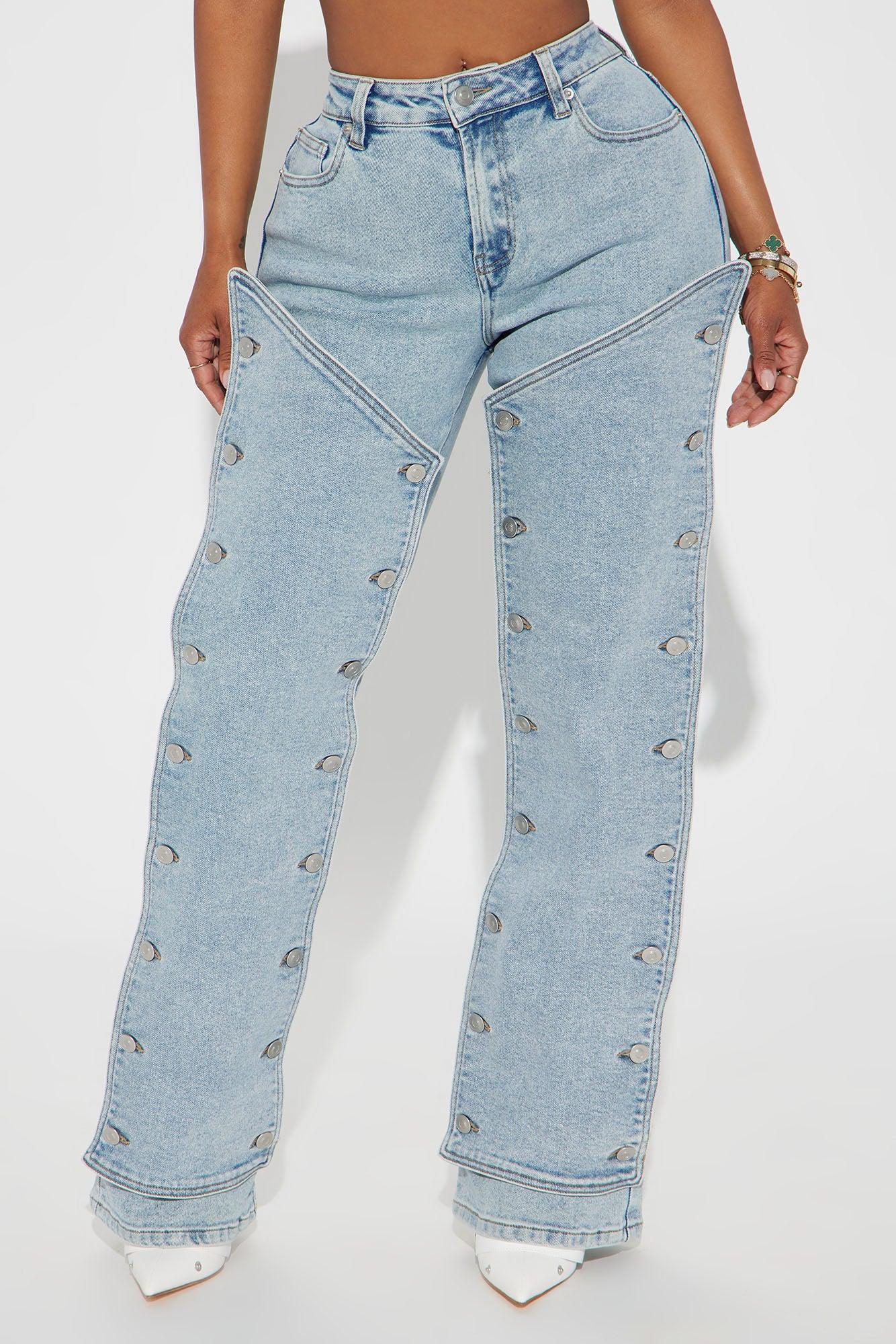 Sticking With It Stretch Straight Leg Jeans - Light Wash Product Image