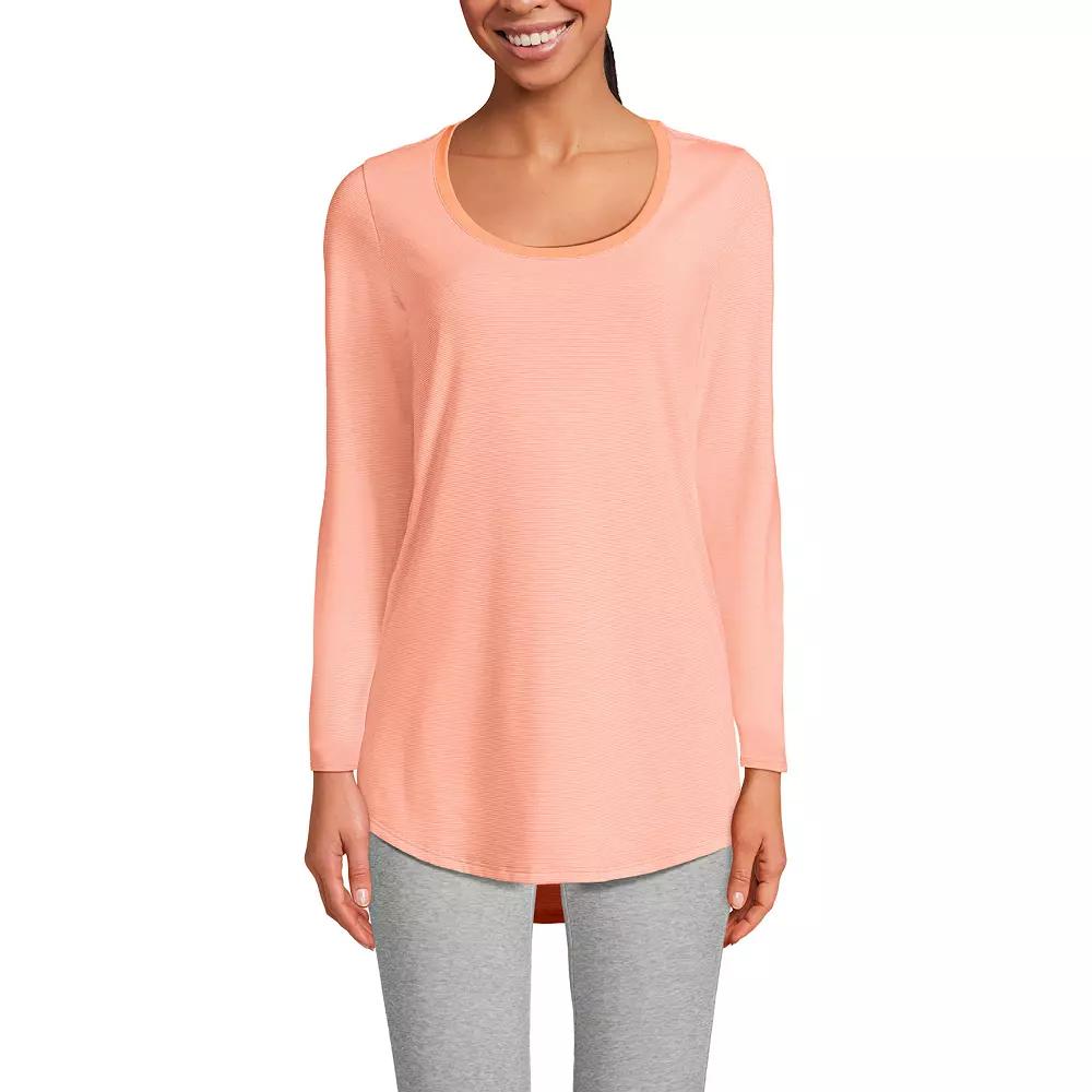 Women's Lands' End Long Sleeve Power Performance Scoop Neck Tunic Tee,  Product Image