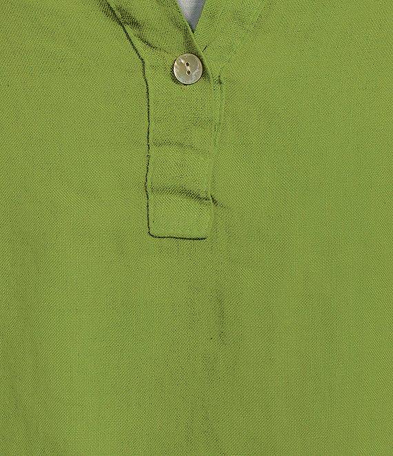 M Made in Italy Round Neckline Short Roll Up Sleeve Midi Dress Product Image