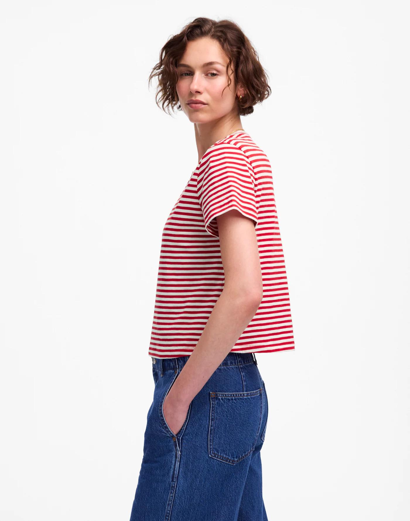 Slub Boxy-Crop Tee Product Image