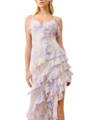 Aveline Ruffle Asymmetric Gown Product Image