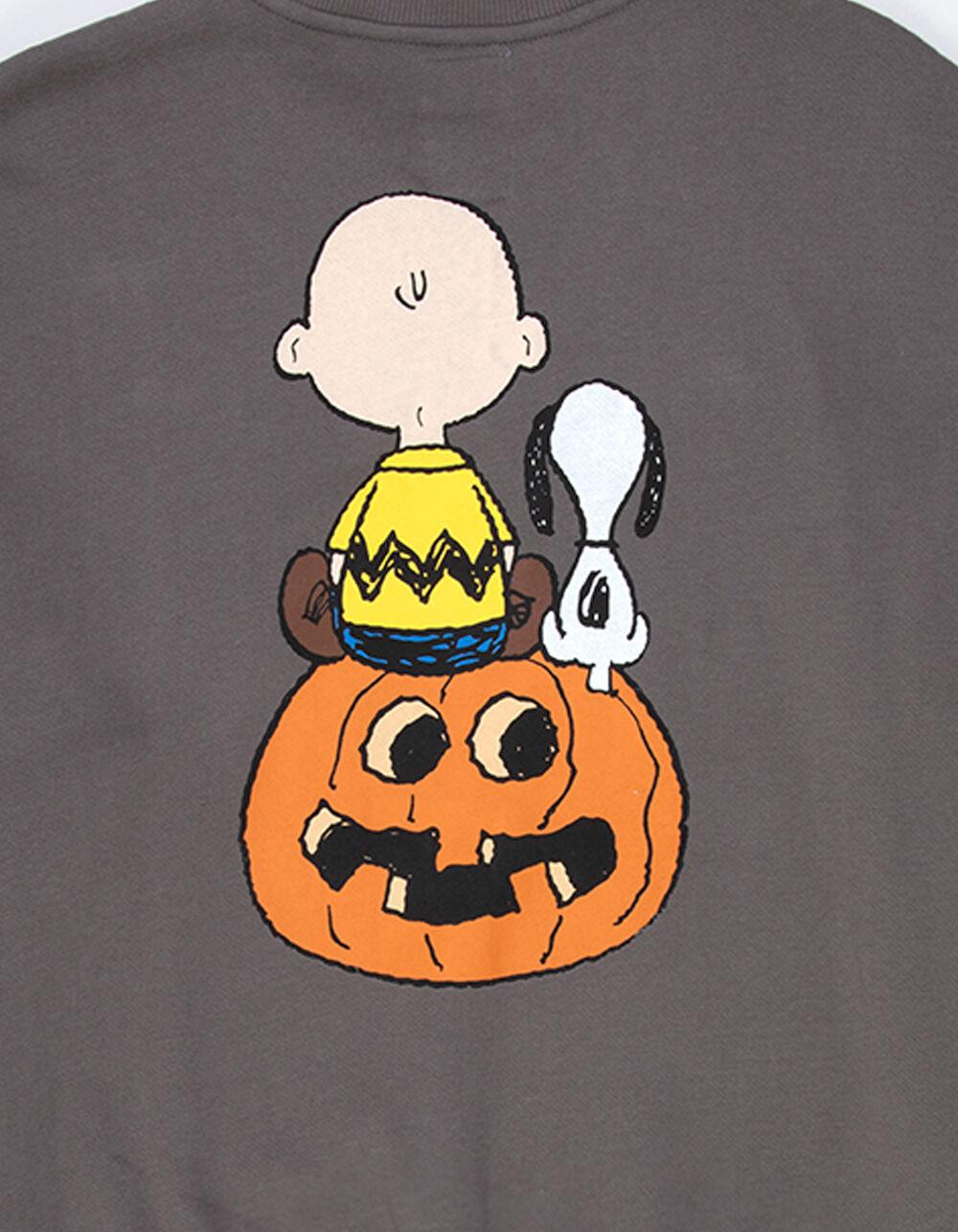 RSQ x Peanuts Together Mens Oversized Crewneck Sweatshirt - DARK GRAY Product Image
