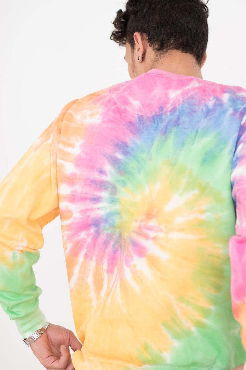 Pastel Rainbow Tie Dye Sweatshirt Product Image