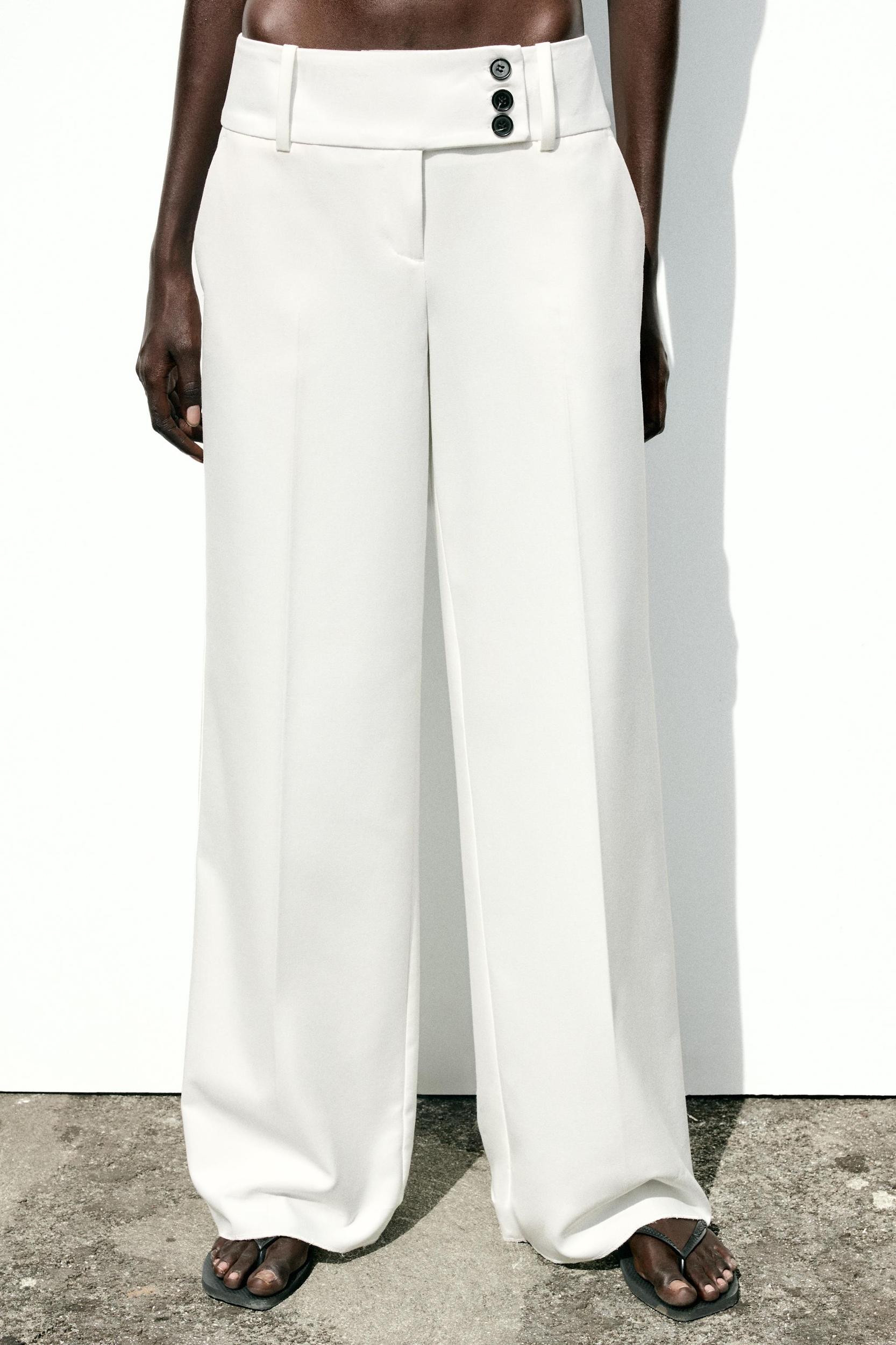 CROSS WAIST WIDE LEG PANTS Product Image