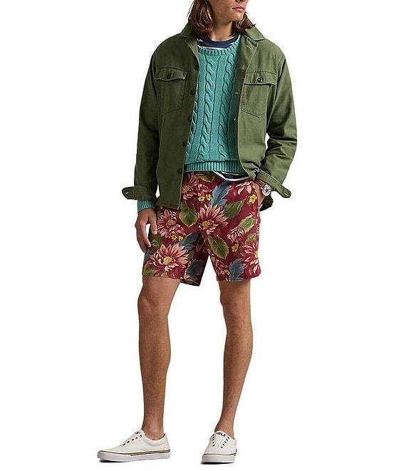 Polo Ralph Lauren Classic Fit Floral Twill 8#double; Inseam Shorts Product Image