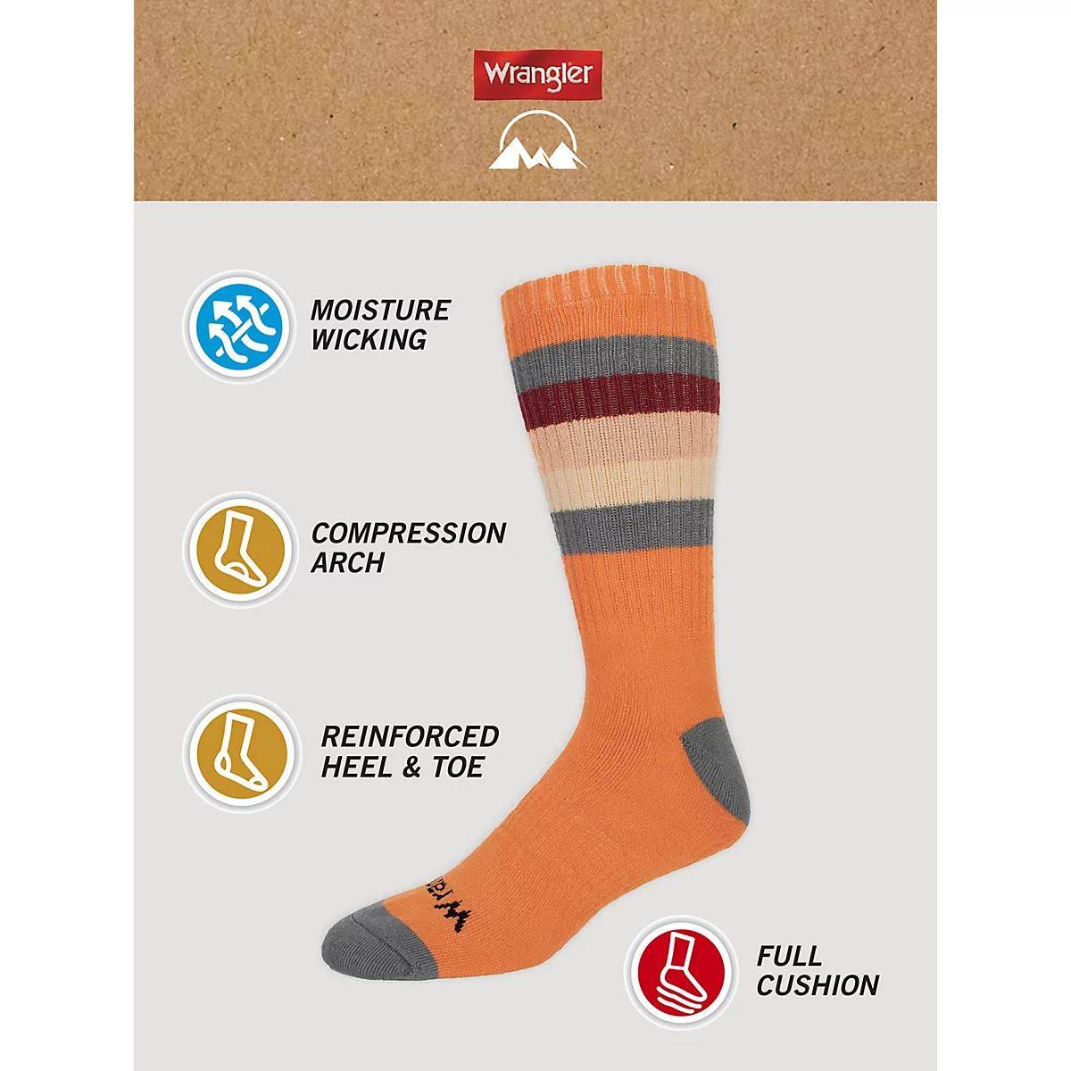 Men's Midweight Crew Socks (3-Pack) in Burnt Product Image