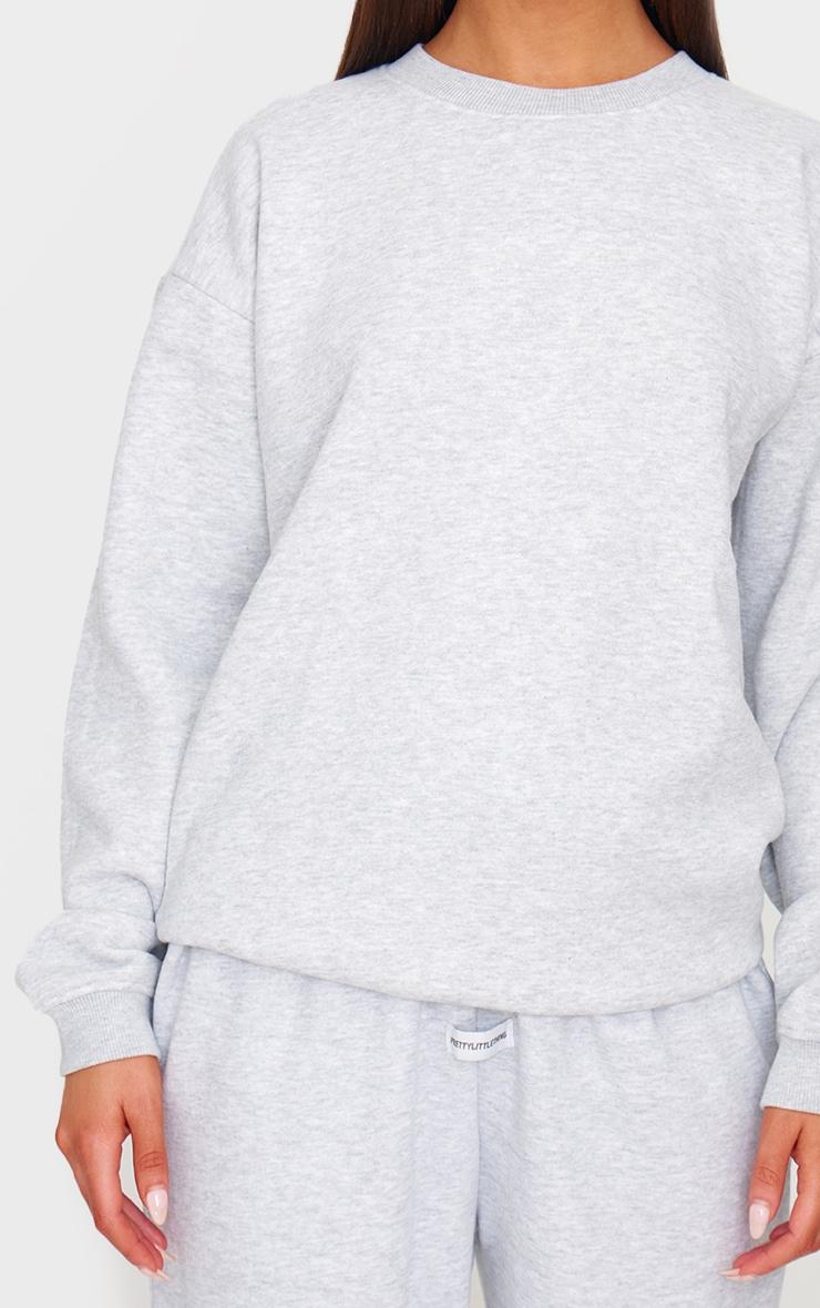 Ash Grey Oversized Fit Sweatshirt Product Image