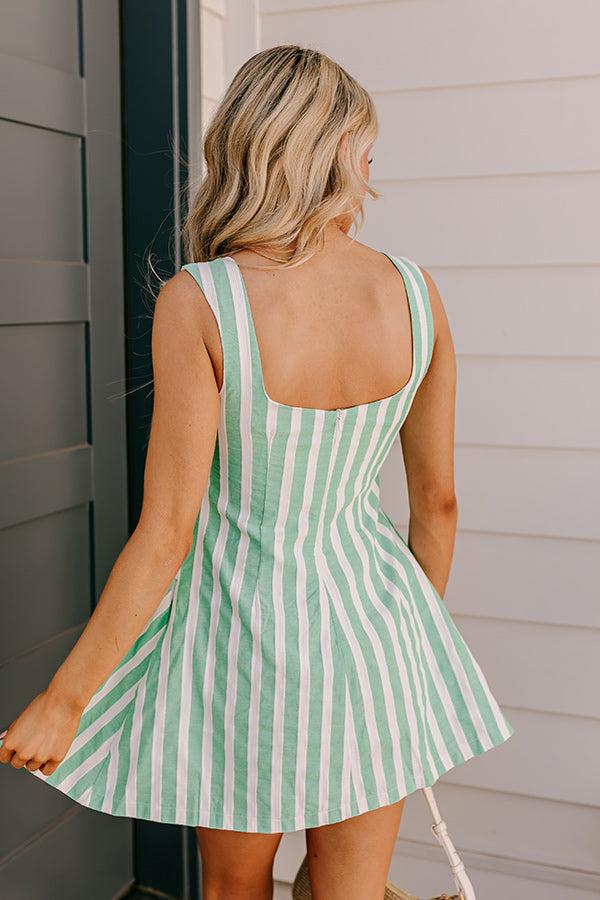 Coastal Town Charm Stripe Mini Dress Product Image