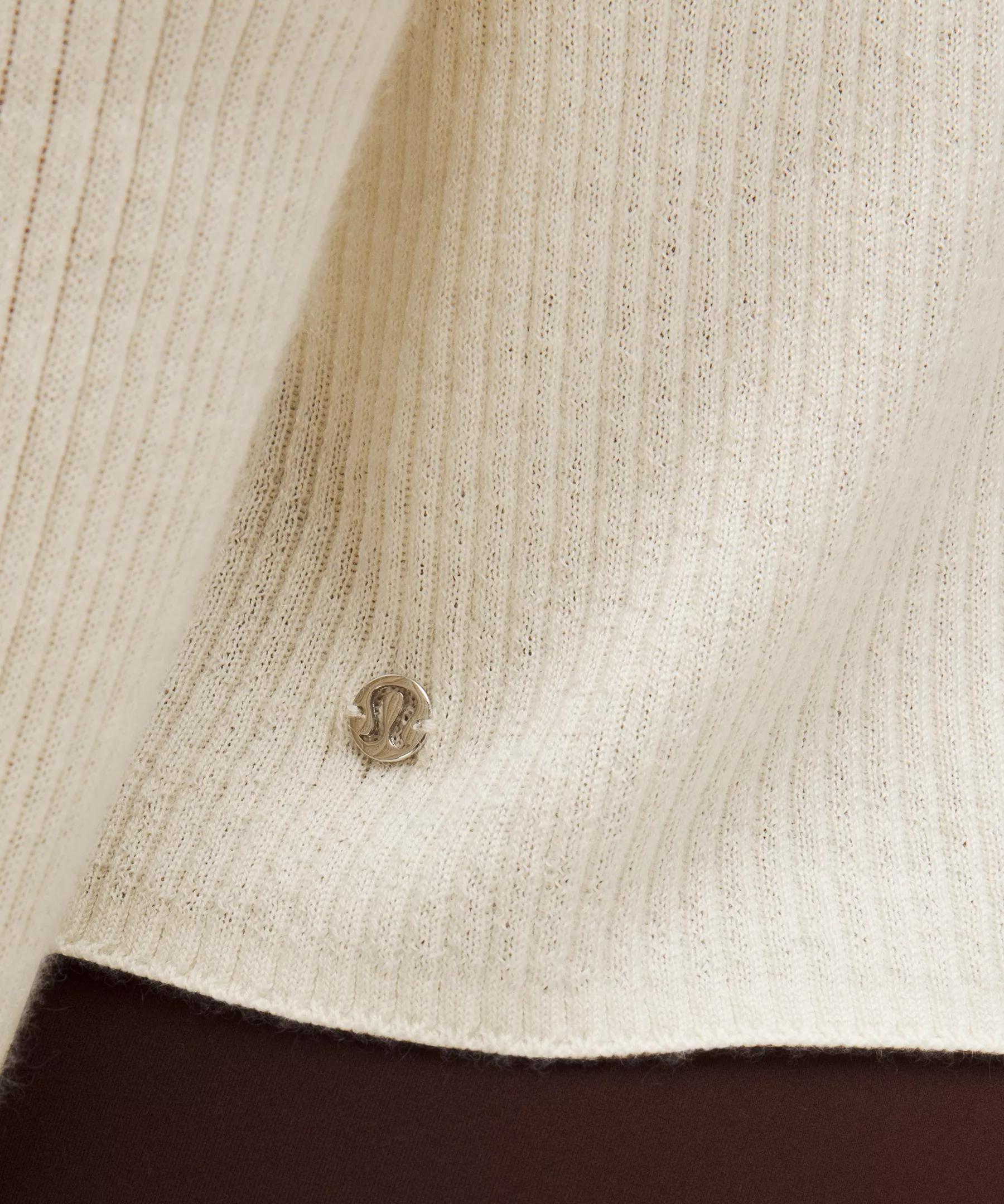 Cashmere Scalloped Cuff Cardigan Product Image