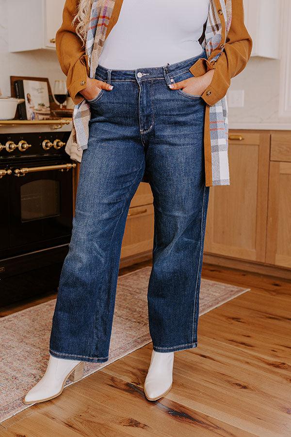 JUDY BLUE Molly High Waist Straight Leg Jean Curves Product Image