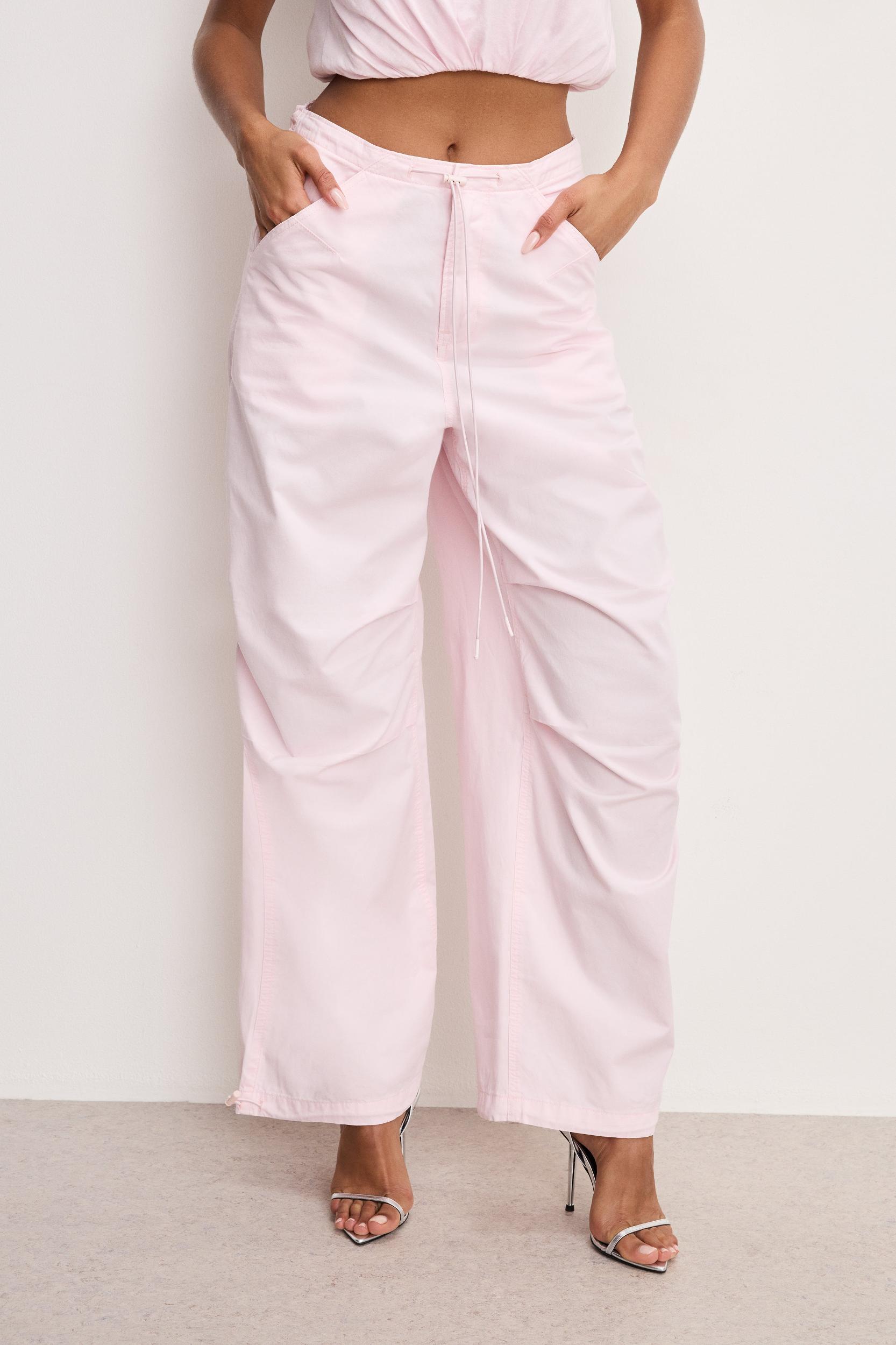 TWILL PARACHUTE PANTS | BUBBLEGUM005 Product Image