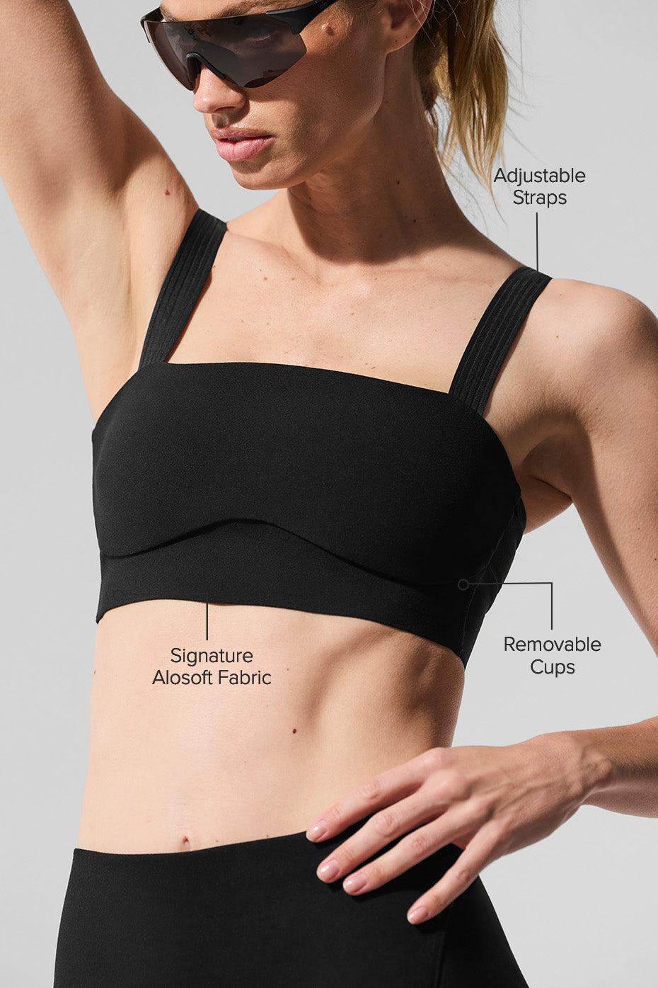 Alosoft Serve It Up Bra - Black Female Product Image