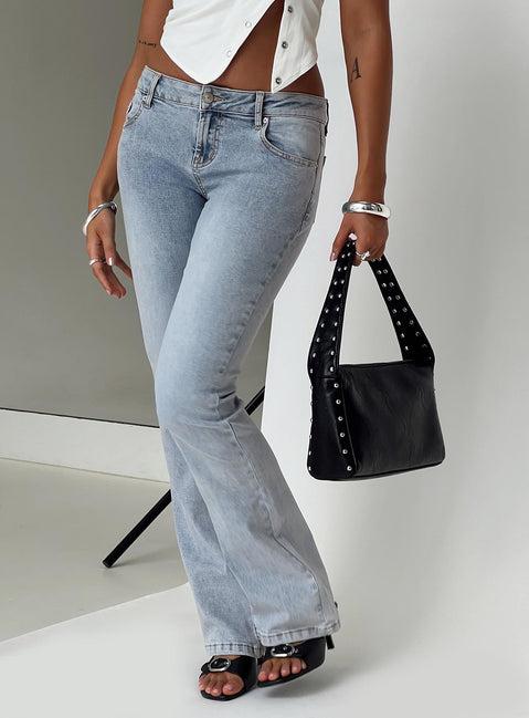 Bethany Bootleg Low Rise Jeans Light Wash Product Image