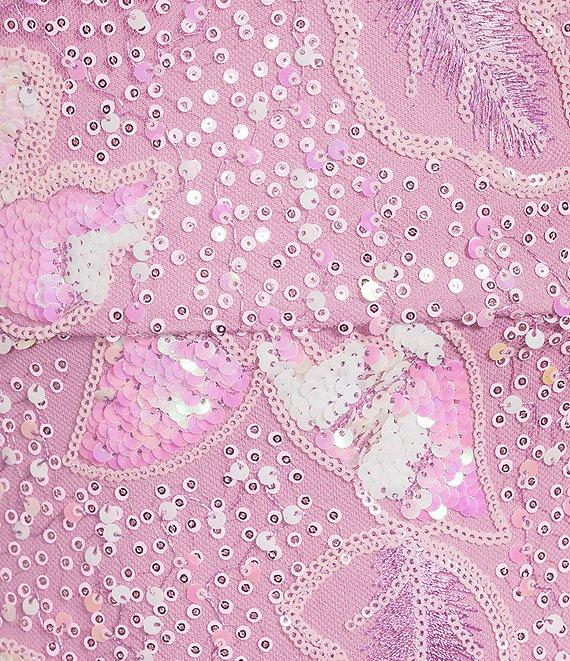 Lulus Floral Sequin Strapless Bodycon Mini Dress Product Image