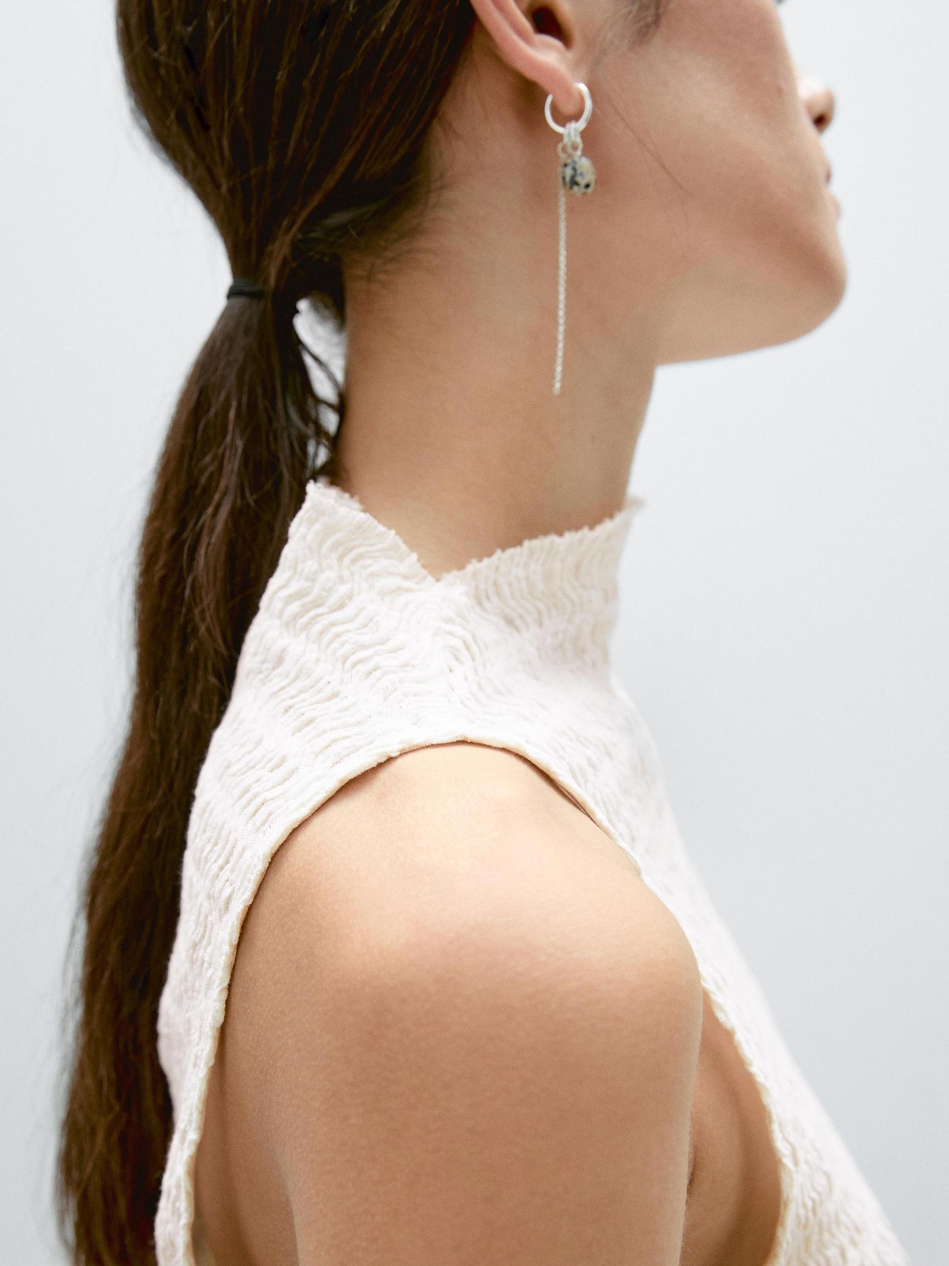 Textured cotton blend top Product Image