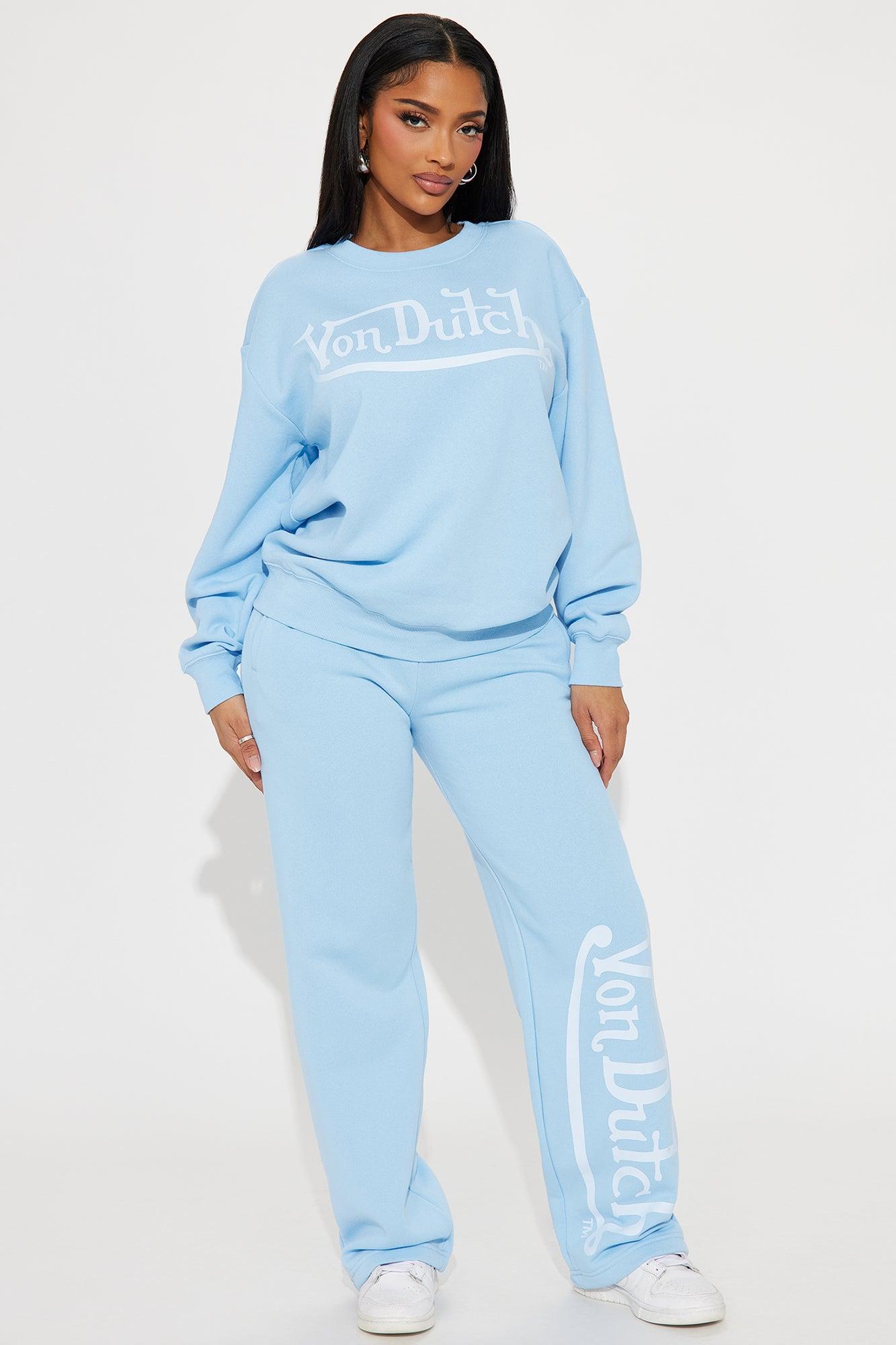 Von Dutch Distressed Crewneck Sweatshirt - Blue Product Image