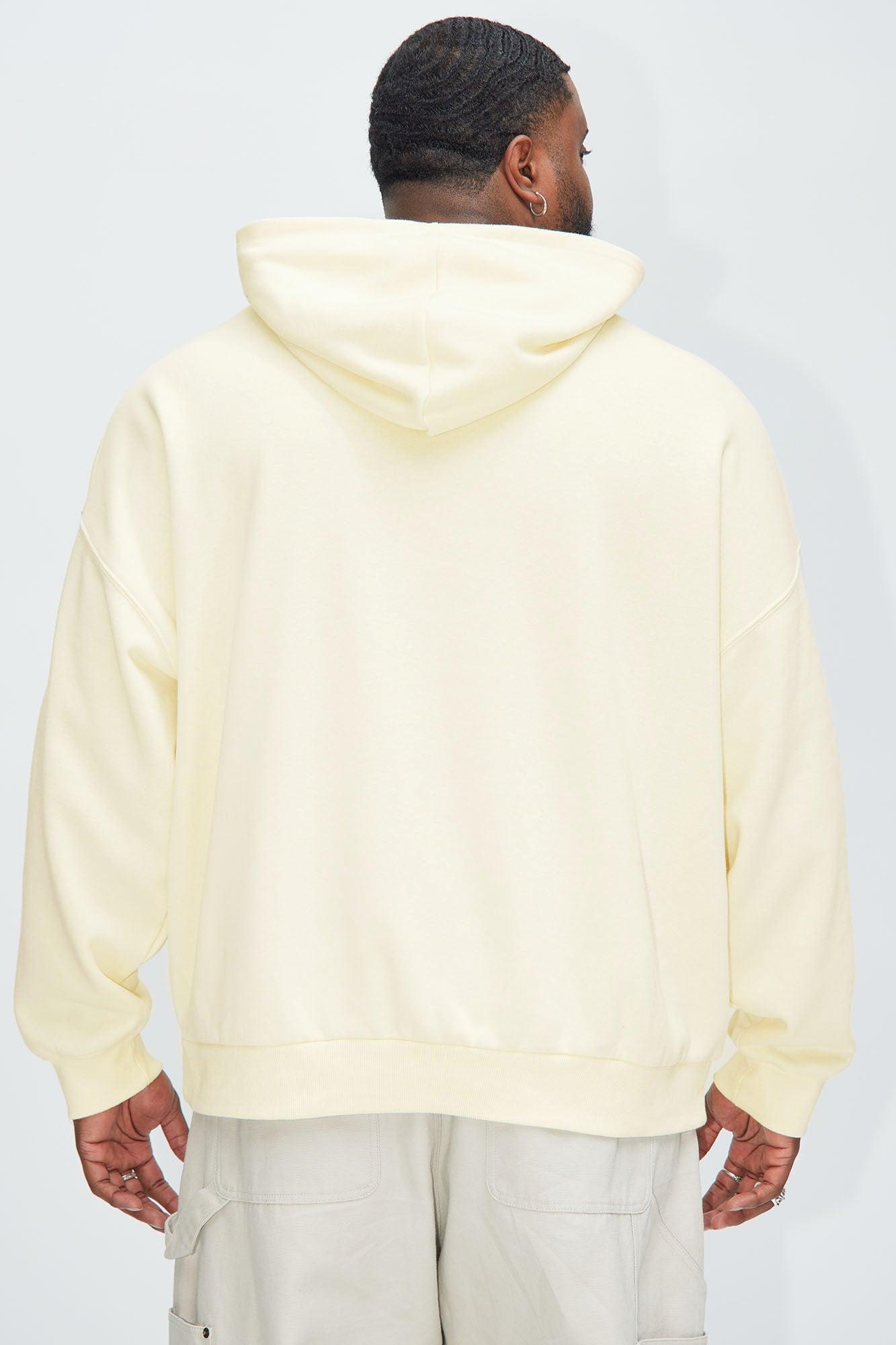 Tyson Reckless Reflective Oversized Hoodie - Cream Product Image